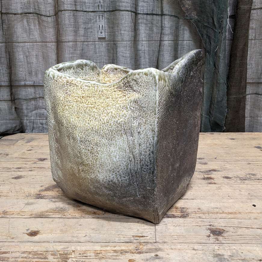 Vintage Japanese Shigaraki Ikebana Vase