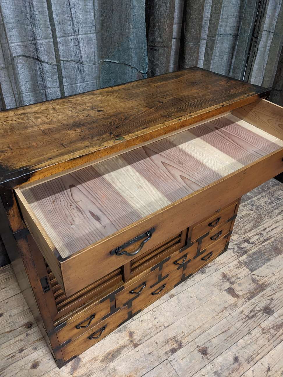 Japanese Choba Dansu, Merchant’s Chest – Cedar, Cypress & Copper | Meiji