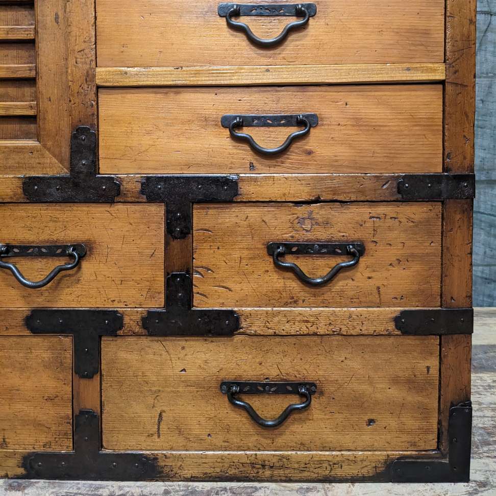 Japanese Choba Dansu, Merchant’s Chest – Cedar, Cypress & Copper | Meiji