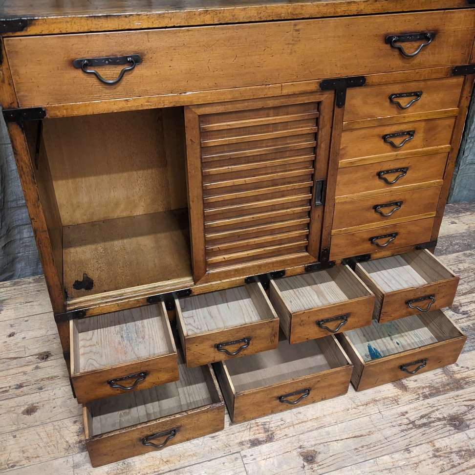 Japanese Choba Dansu, Merchant’s Chest – Cedar, Cypress & Copper | Meiji