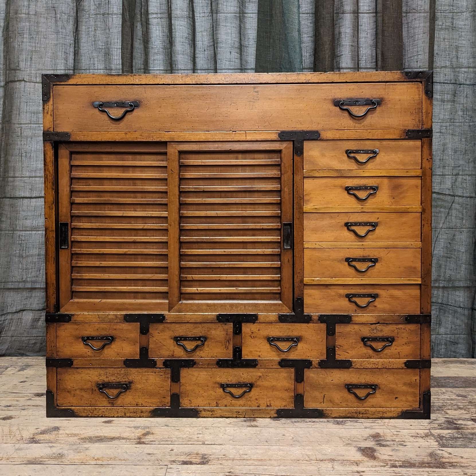 Japanese Choba Dansu, Merchant’s Chest – Cedar, Cypress & Copper | Meiji