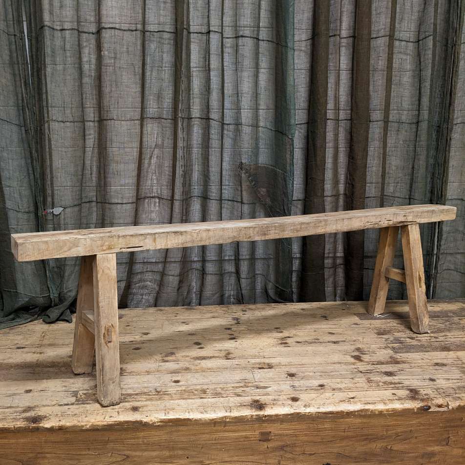 Provincial Chinese Cypress Bench Seat