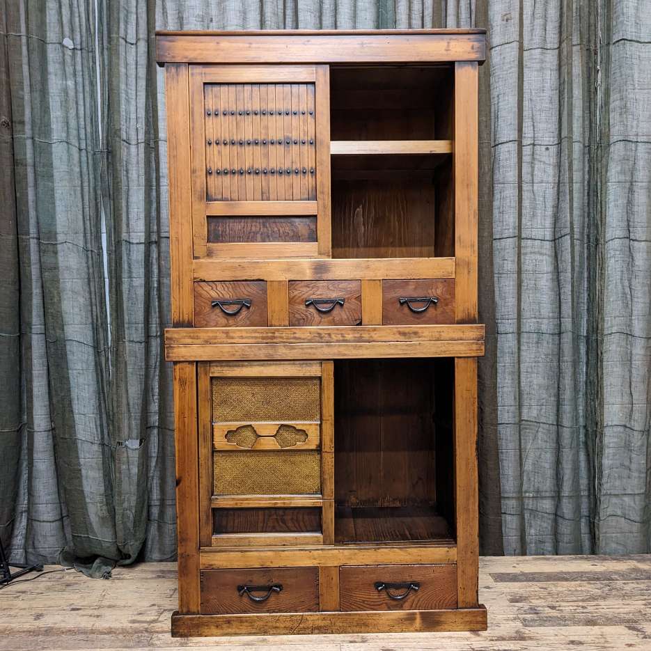 Japanese Mizuya, Kitchen Cabinet - Cedar, Cypress, Elm | c.1880