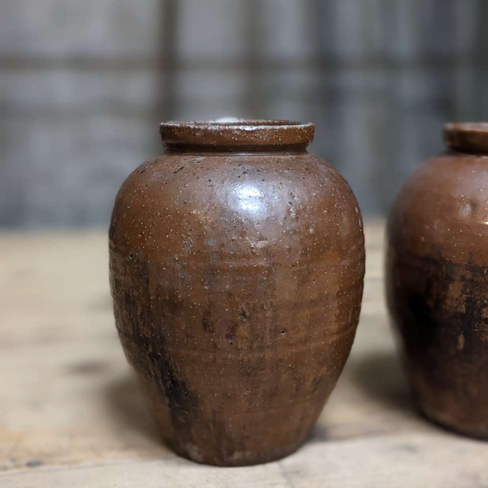 Small Antique Japanese Tea Jars