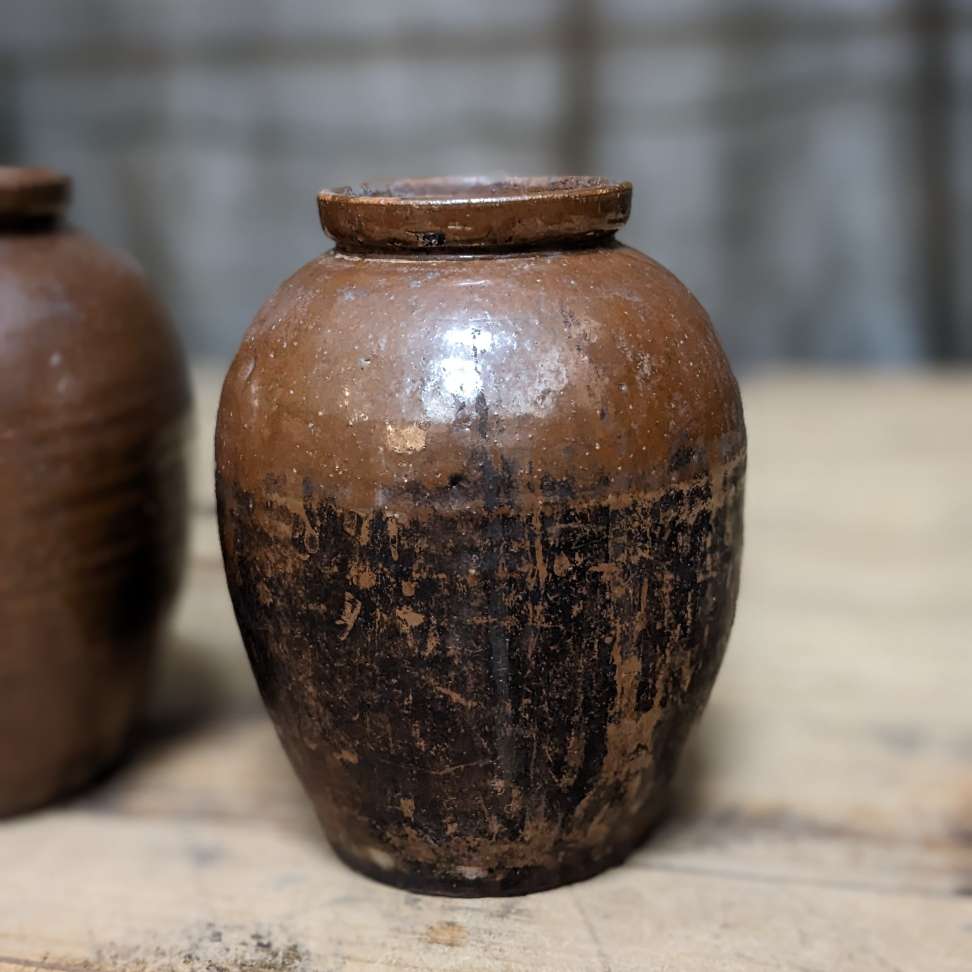Small Antique Japanese Tea Jars