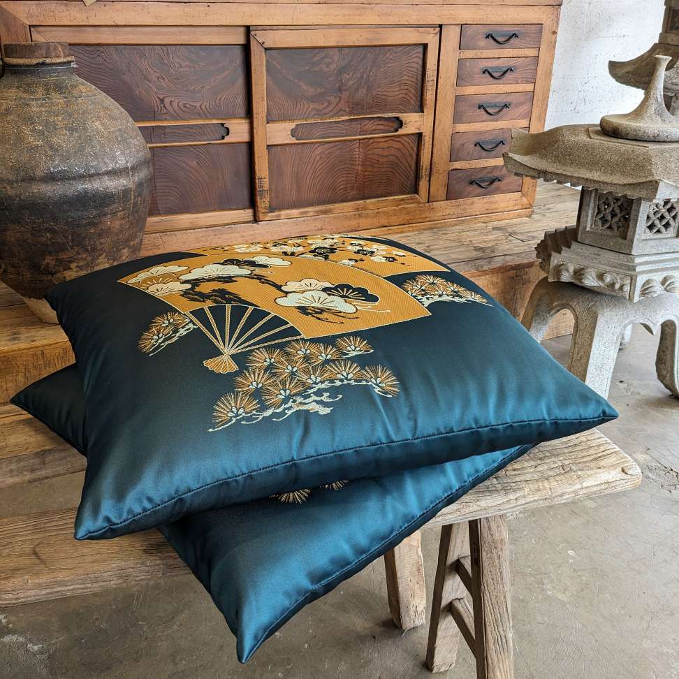 Zabuton Cushions with Vintage Japanese fabric