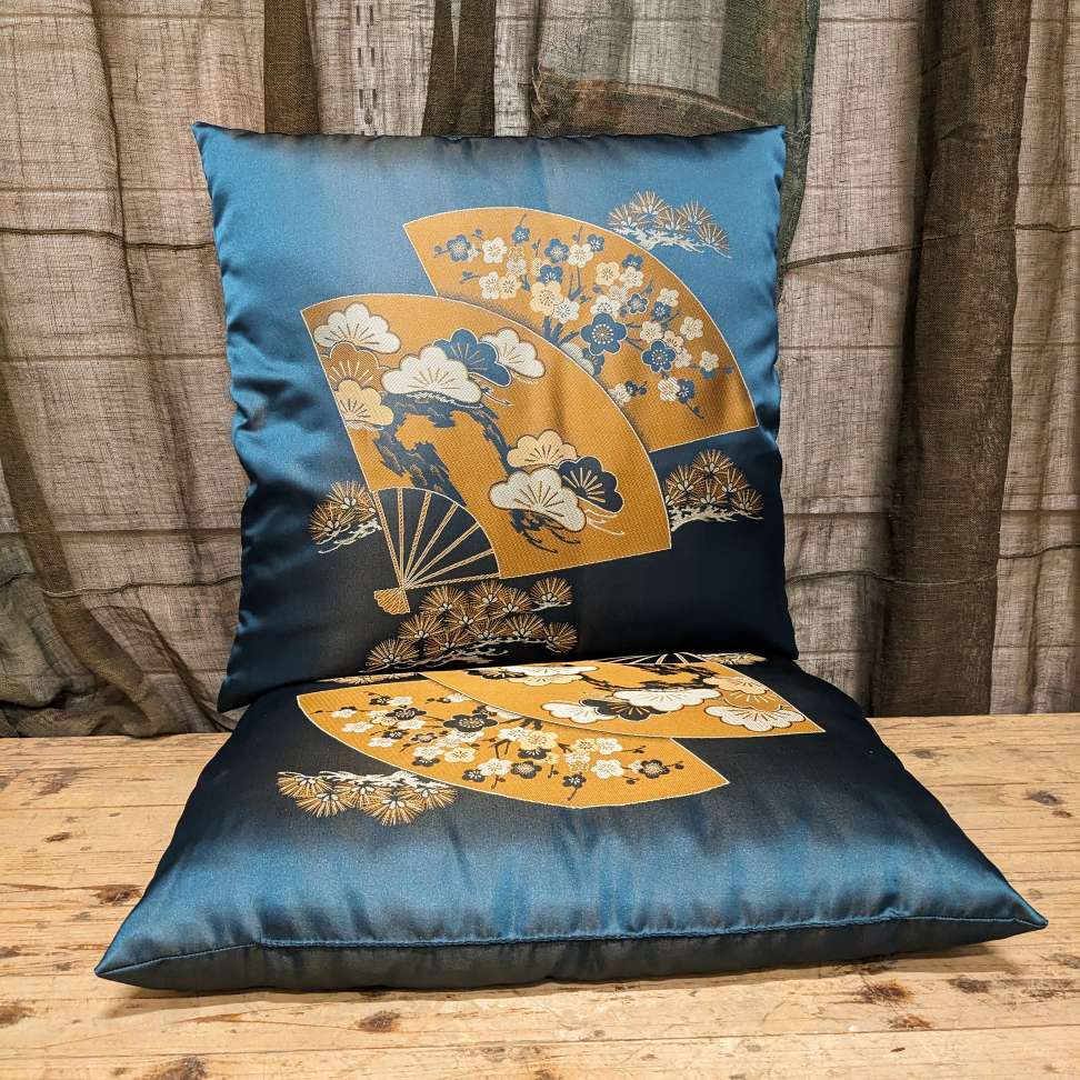 Zabuton Cushions with Vintage Japanese fabric