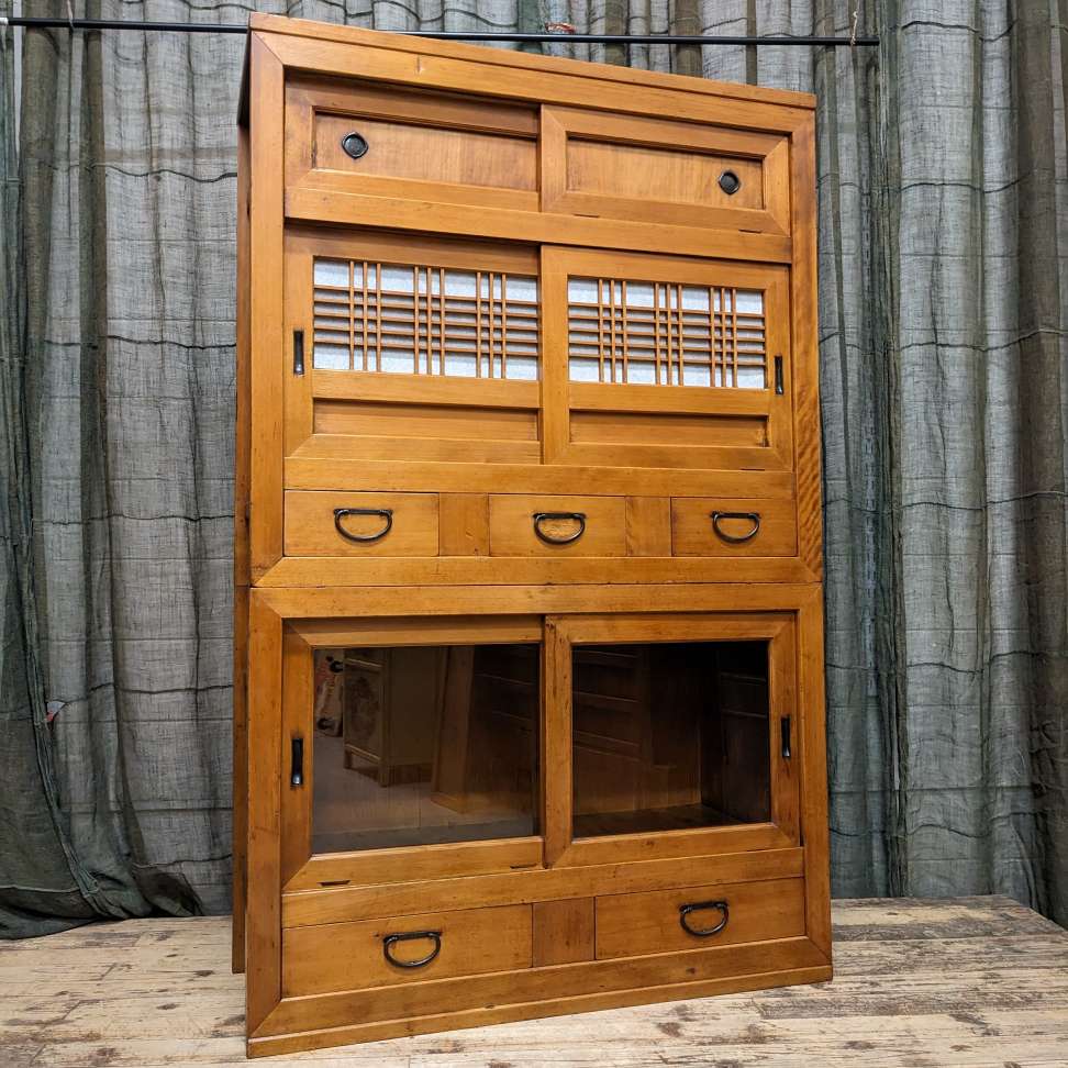 Japanese Mizuya, Kitchen Cabinet - Cedar, Cypress, Elm | c.1910