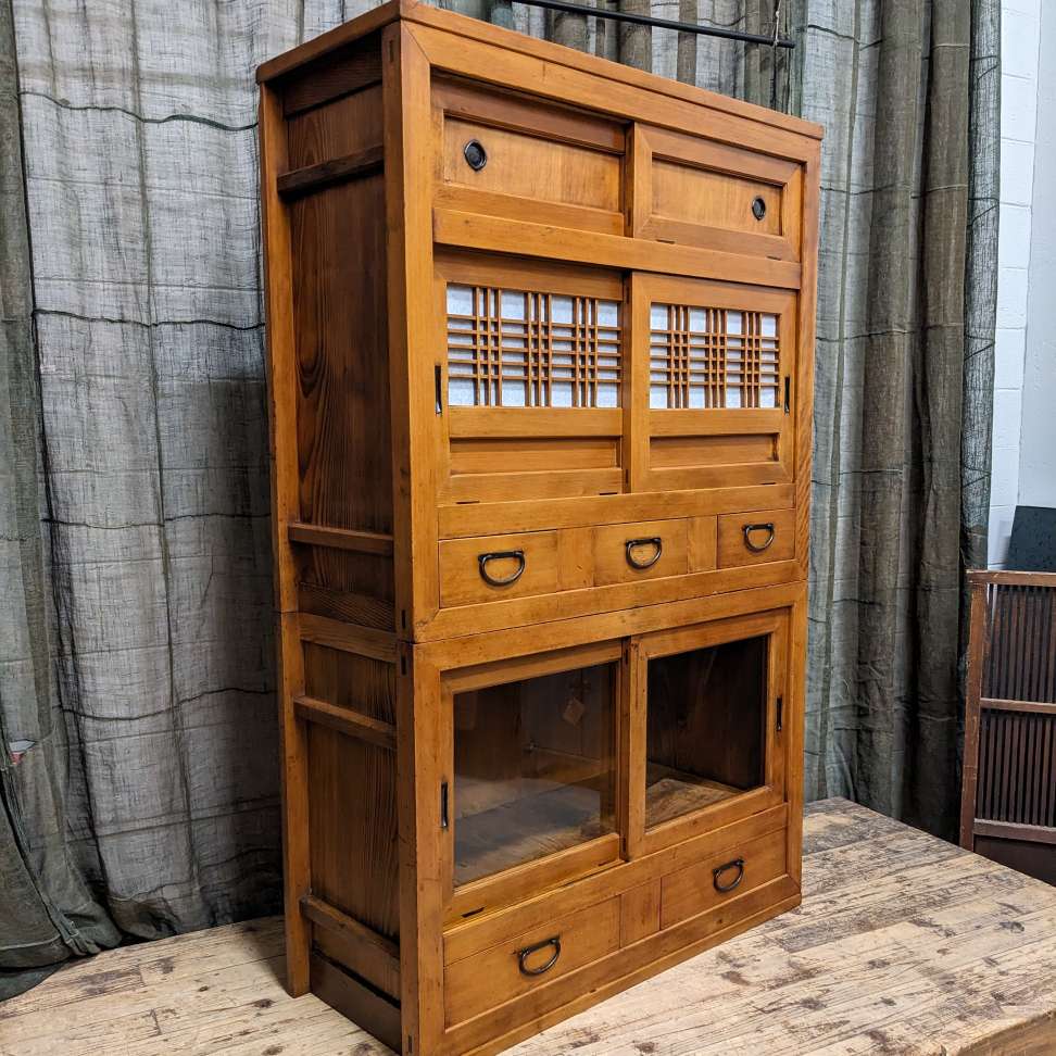 Japanese Mizuya, Kitchen Cabinet - Cedar, Cypress, Elm | c.1910