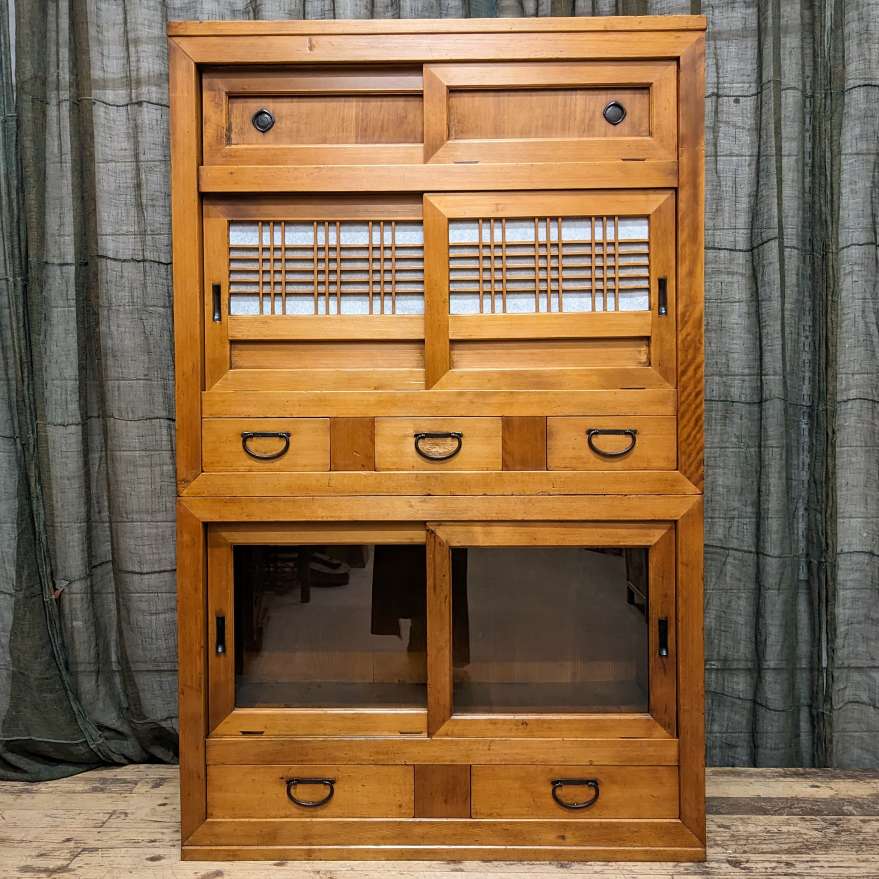 Japanese Mizuya, Kitchen Cabinet - Cedar, Cypress, Elm | c.1910