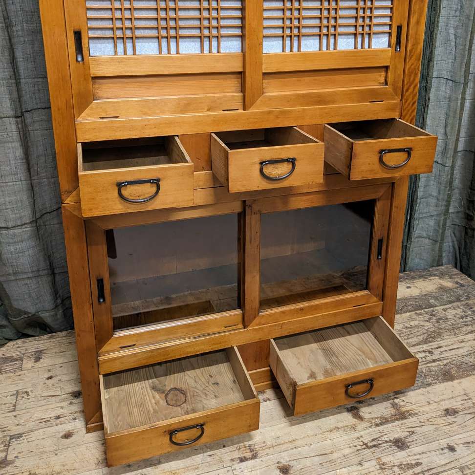 Japanese Mizuya, Kitchen Cabinet - Cedar, Cypress, Elm | c.1910