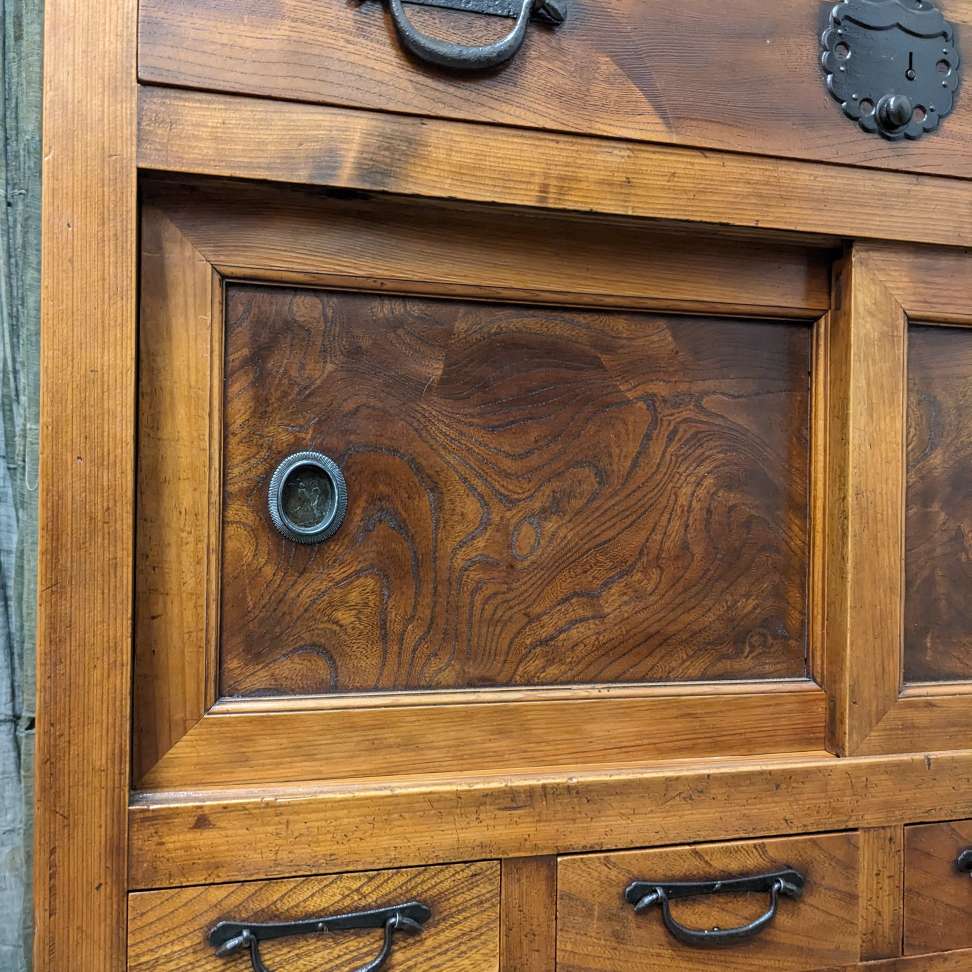 Japanese Merchant's Cabinet, Choba Dansu – Cedar, Cypress, Elm | Meij c.1880