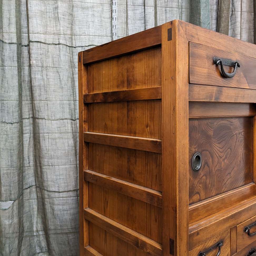 Japanese Merchant's Cabinet, Choba Dansu – Cedar, Cypress, Elm | Meij c.1880