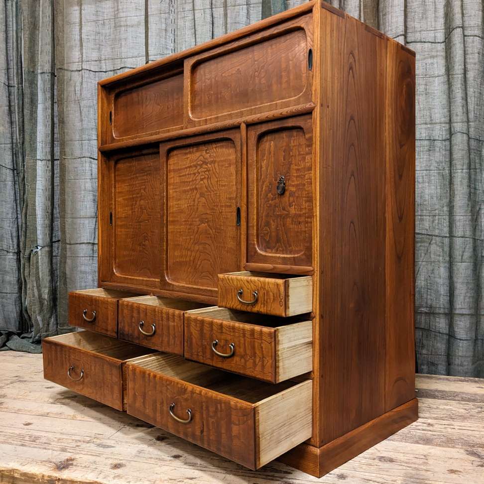 Cha Dana, Japanese Tea Cabinet - Elm | Midcentury