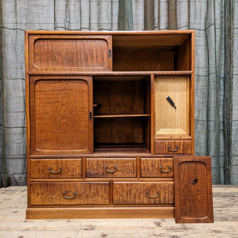 Cha Dana, Japanese Tea Cabinet - Elm | Midcentury