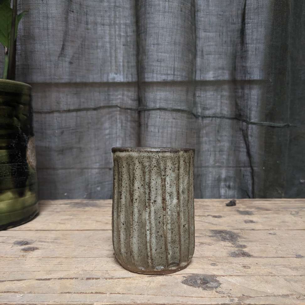 Vintage Japanese Pottery Wall Hanging Vase