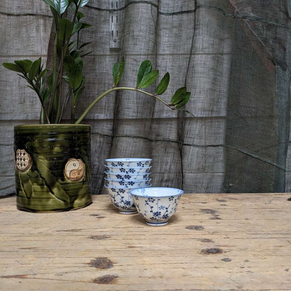 Set of Six Japanese Tea Cups