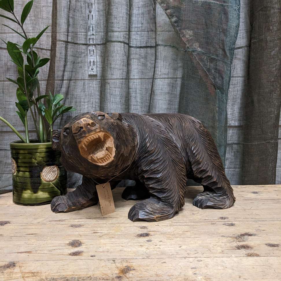 Japanese Carved Wooden Bear | Kibori Kuma