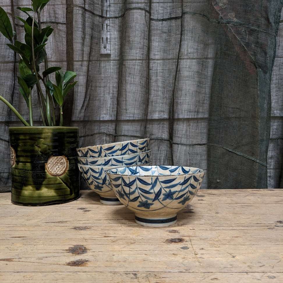 Contemporary Japanese Bowl - Blue & White