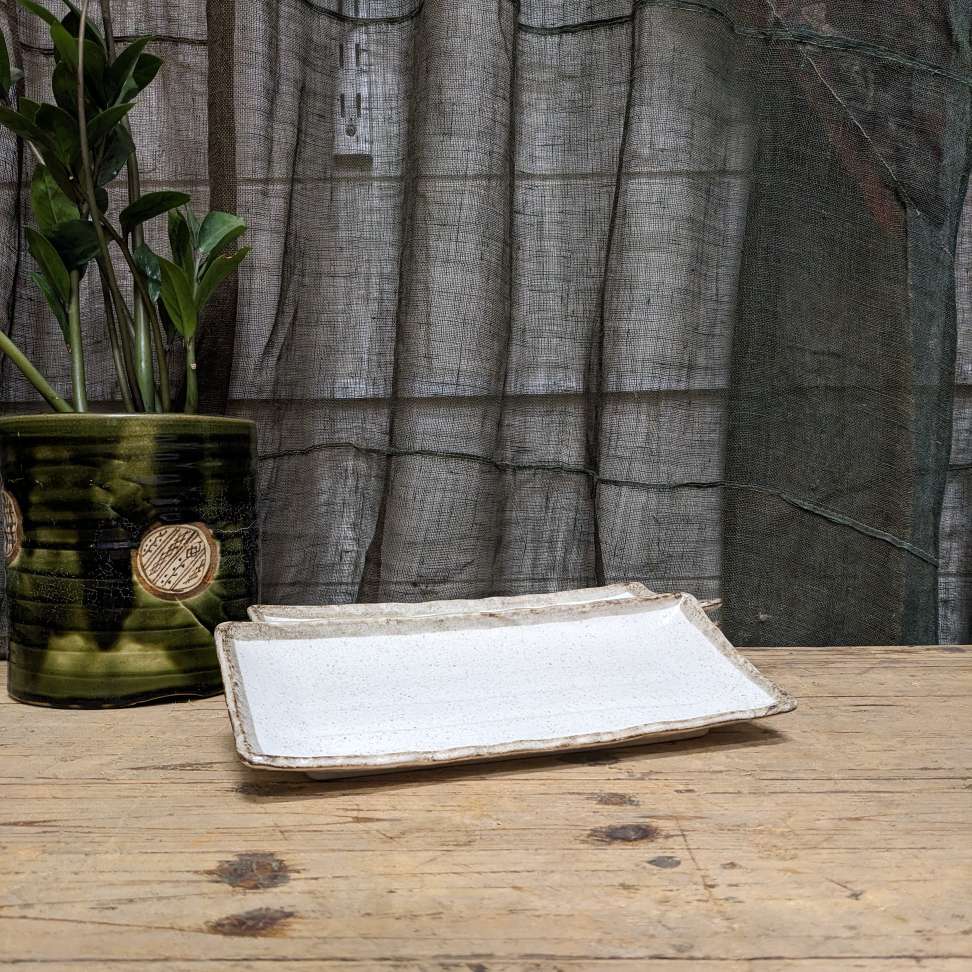 Contemporary Japanese Serving Plate - Off White