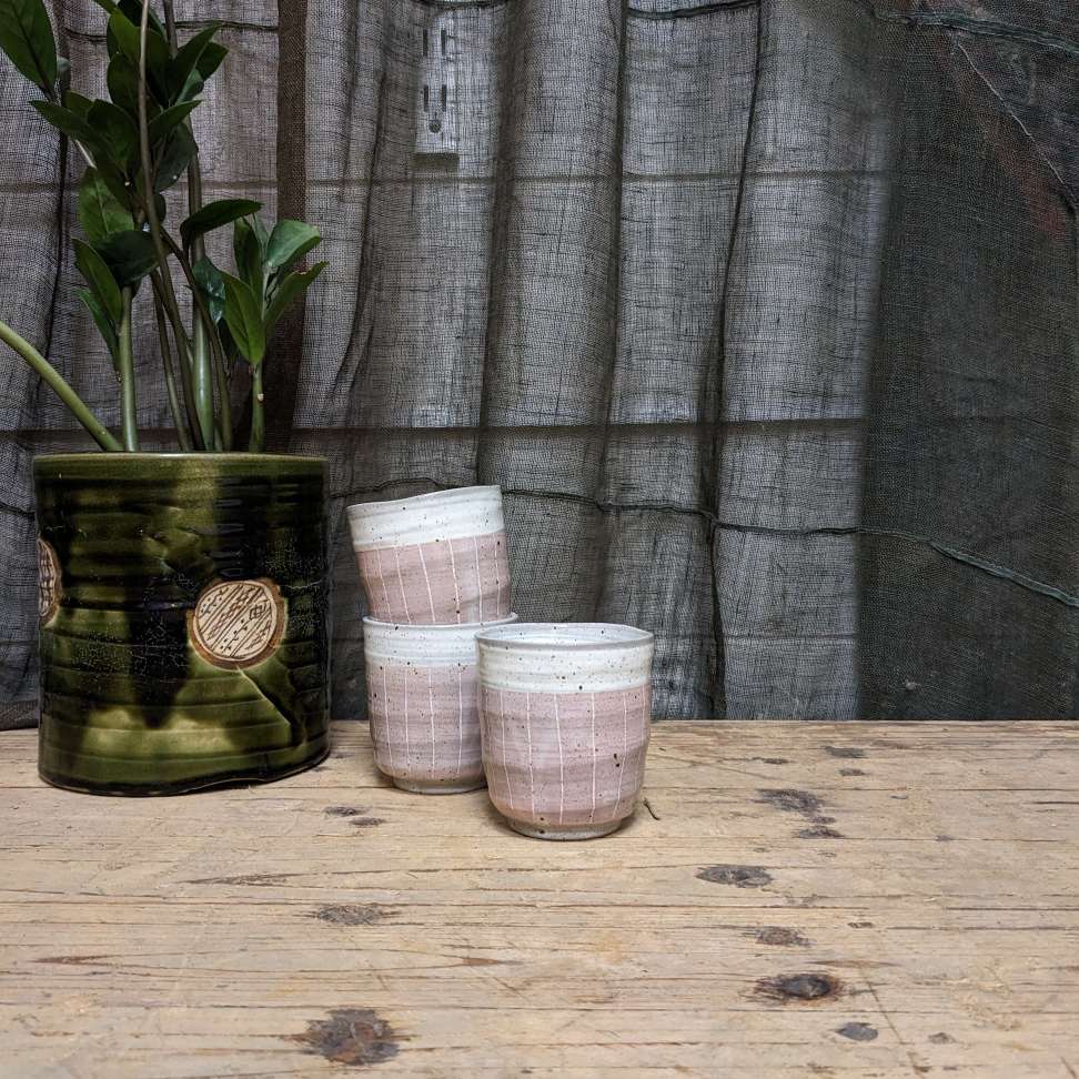 Contemporary Japanese Ceramic Cup - Pale Pink