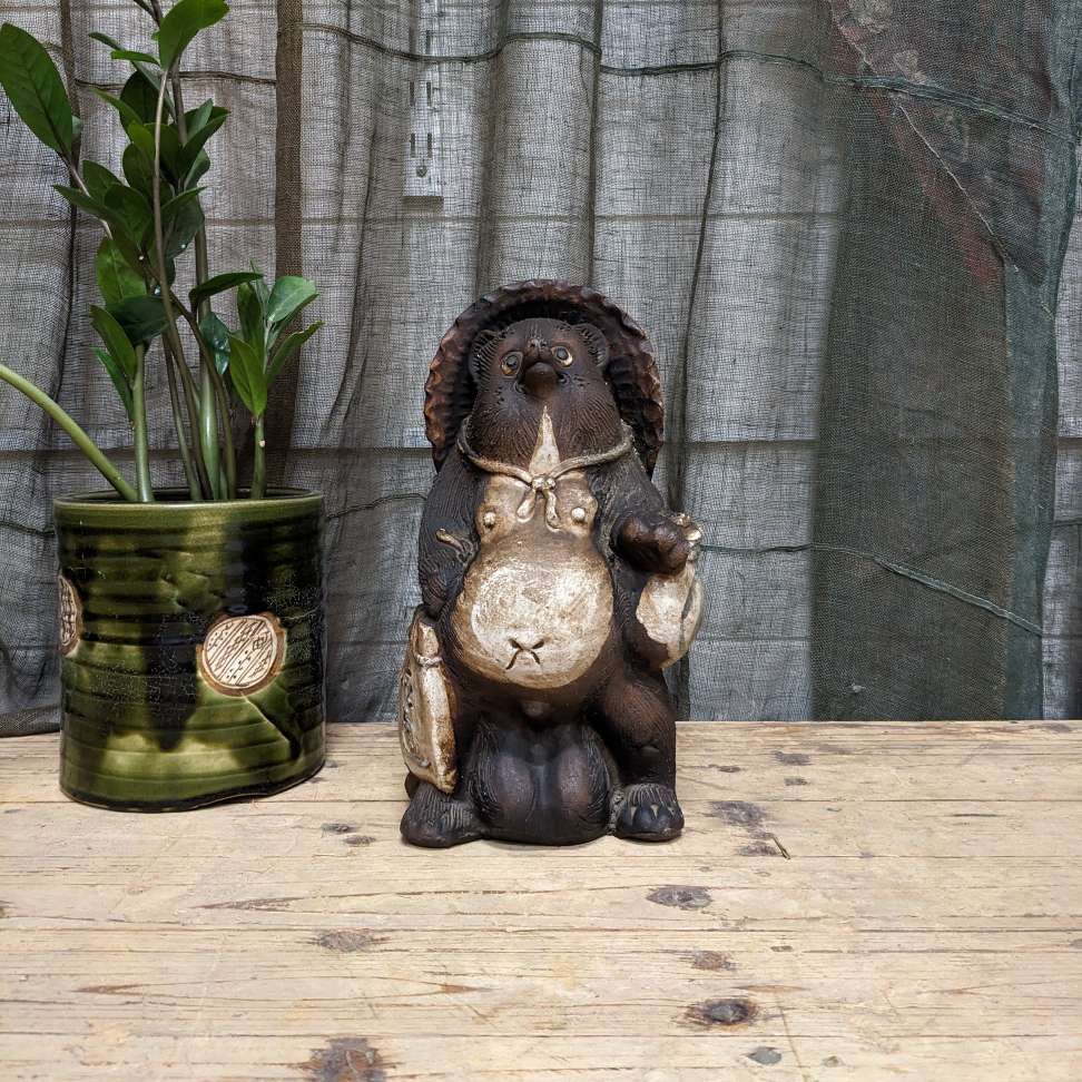 Antique Japanese Pottery Tanuki