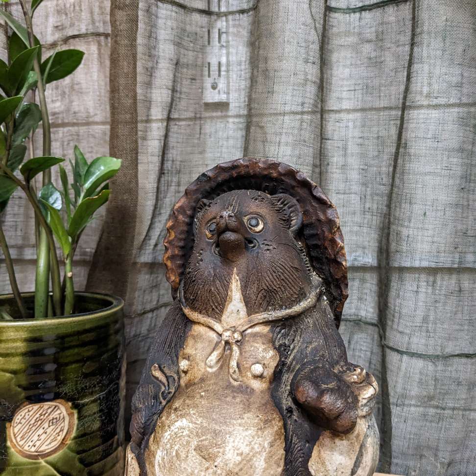 Antique Japanese Pottery Tanuki