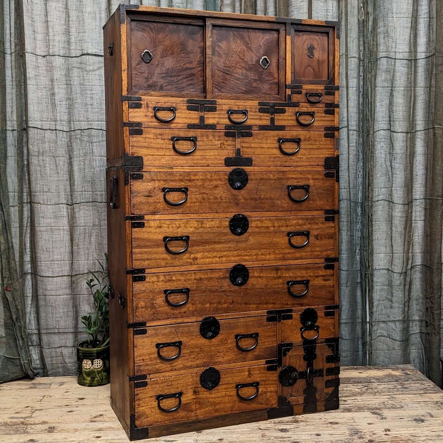 Japanese Kimono Chest of Drawers - Cypress & Paulownia & Elm | Meiji