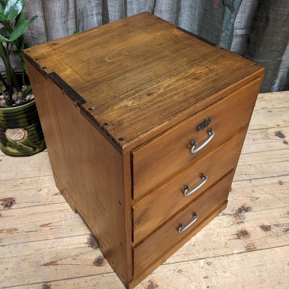 Japanese Document Drawers - Cypress | Showa, c.1950