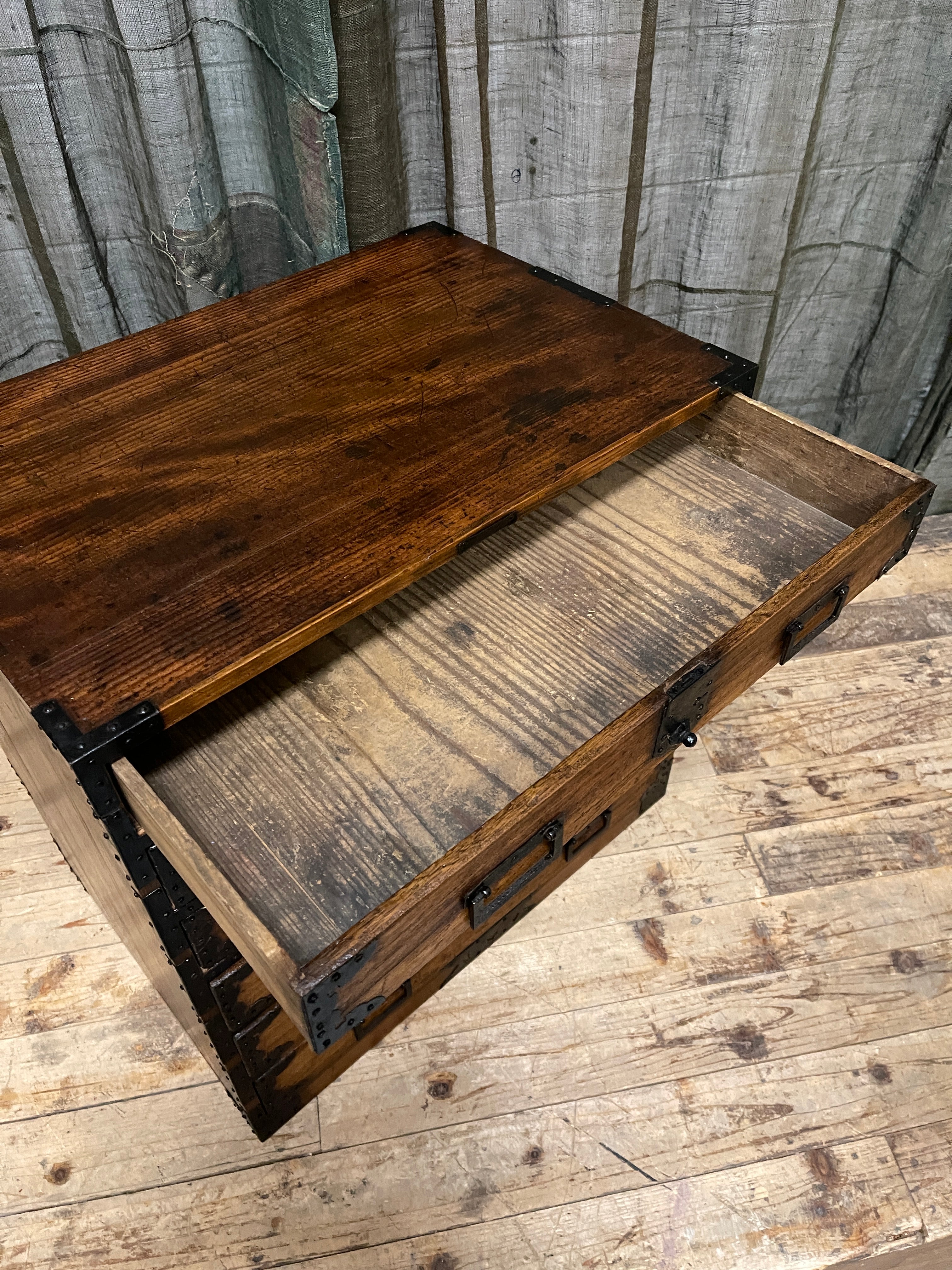 Antique Japanese Document Chest, 6 Drawers - Cypress & Paulownia | Meiji, c.1890