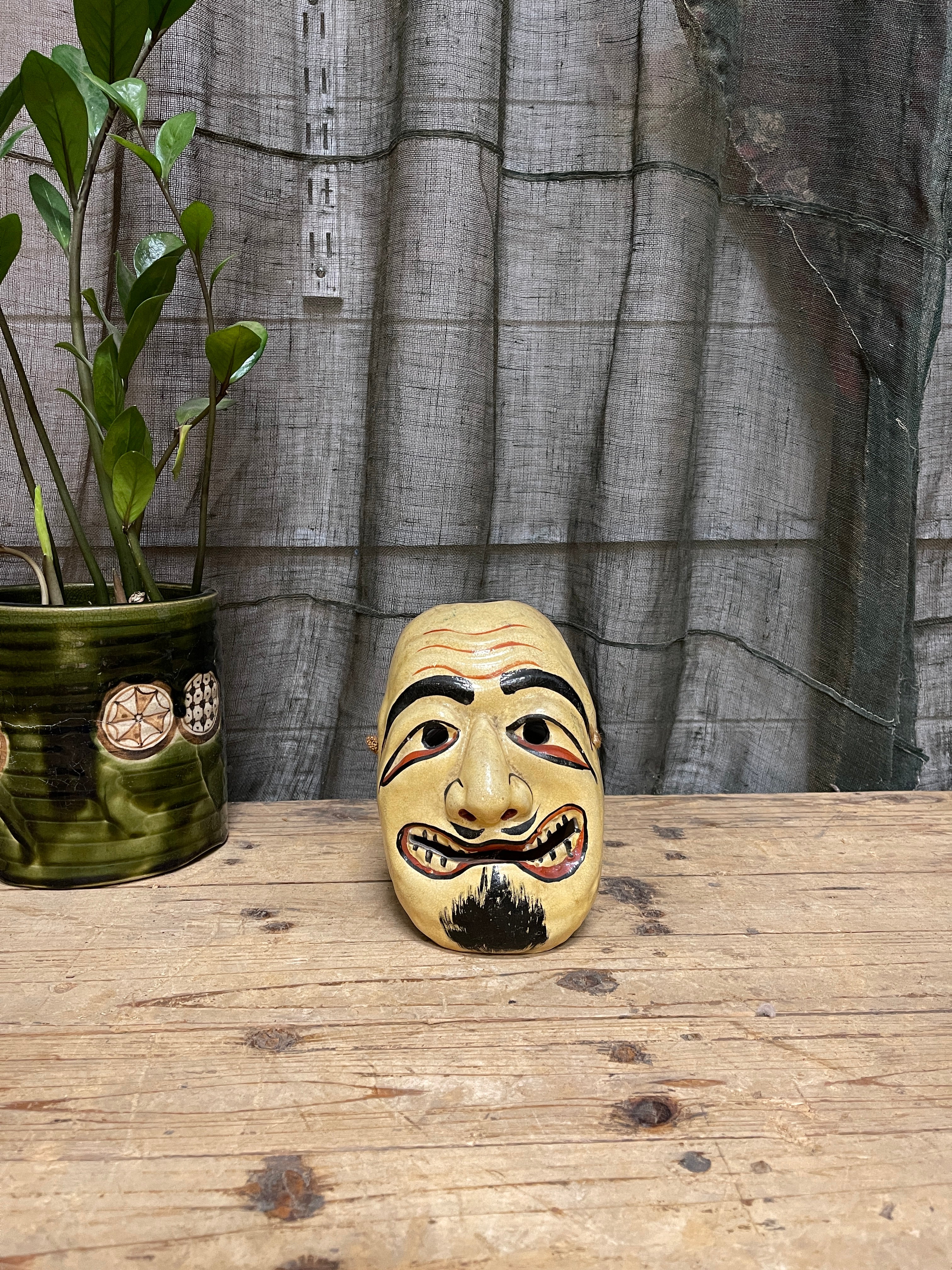 Vintage Japanese Noh Mask - The Heita