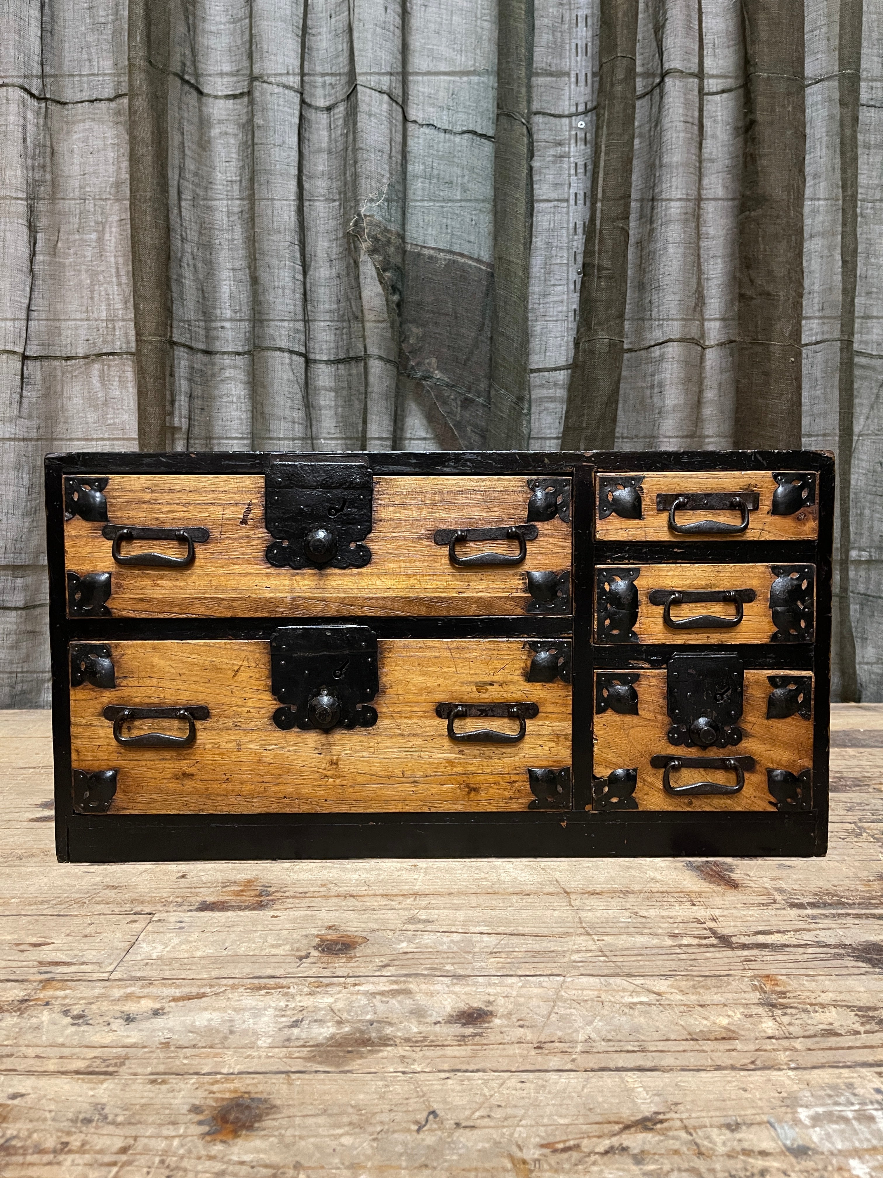 Japanese Small Document Chest - Cedar & Paulownia | Meiji