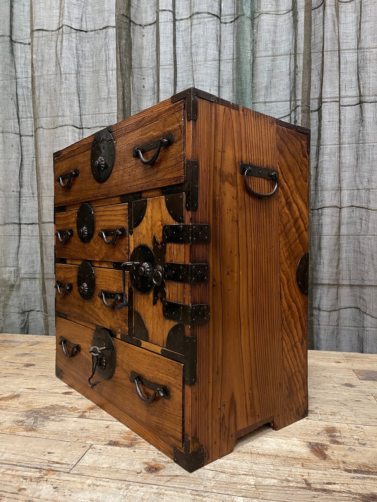 Ko Dansu, Antique Japanese Side Cabinet - Cedar & Paulownia