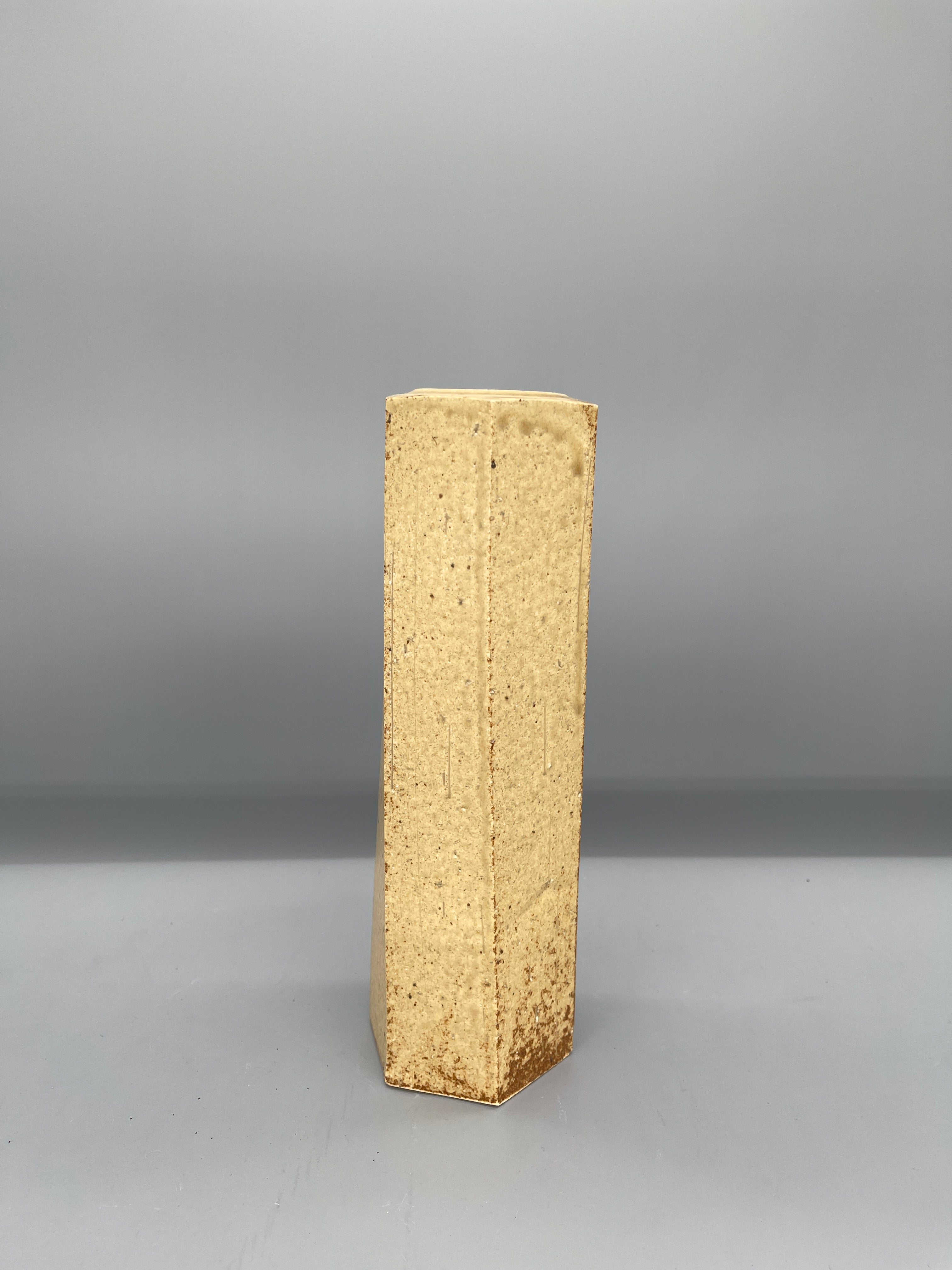 Vintage Japanese Hexagonal Vase By Masaru Komei