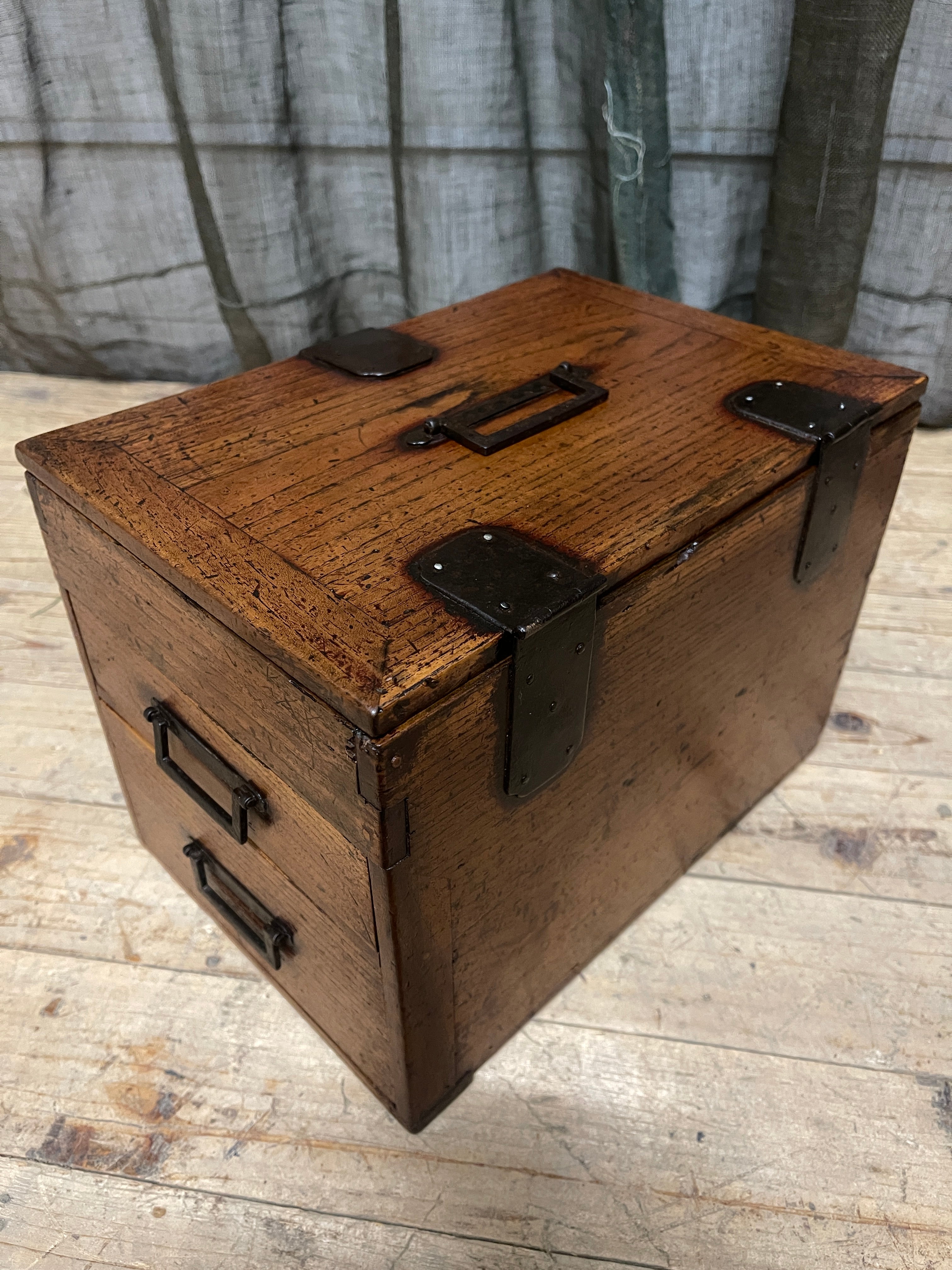 Suzuri Bako, Japanese Calligraphy Box - Elm | Meiji