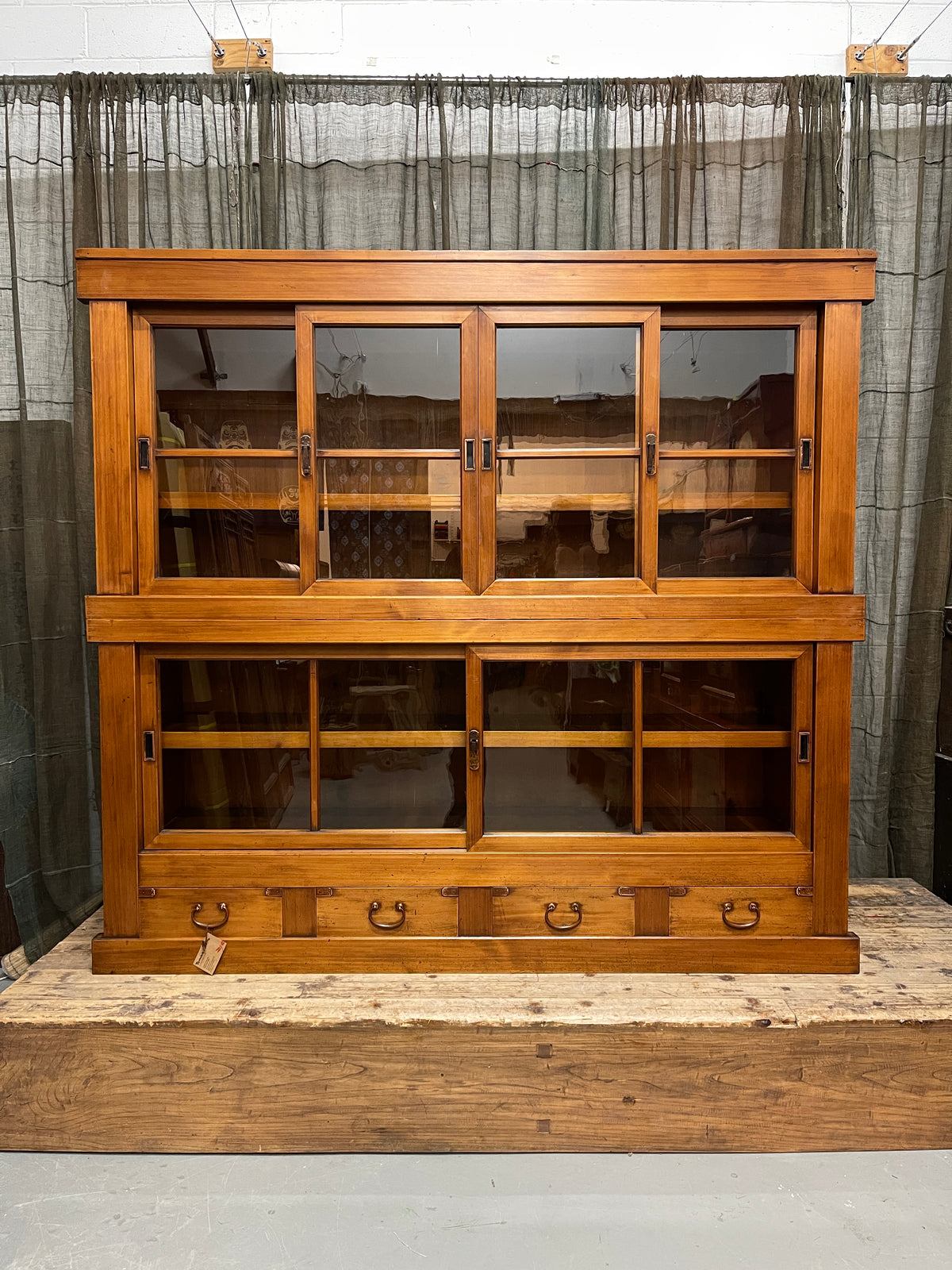 Japanese Shop Display Cabinet - Cypress & Cedar | Meiji