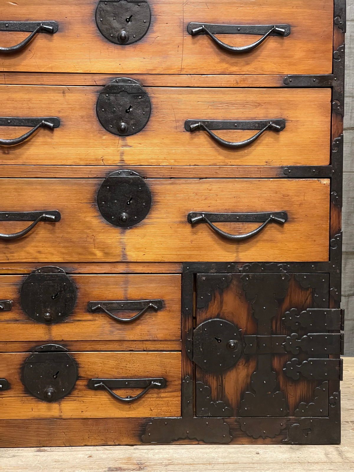 Ko Dansu, Antique Japanese Side Cabinet - Cypress | C.1850