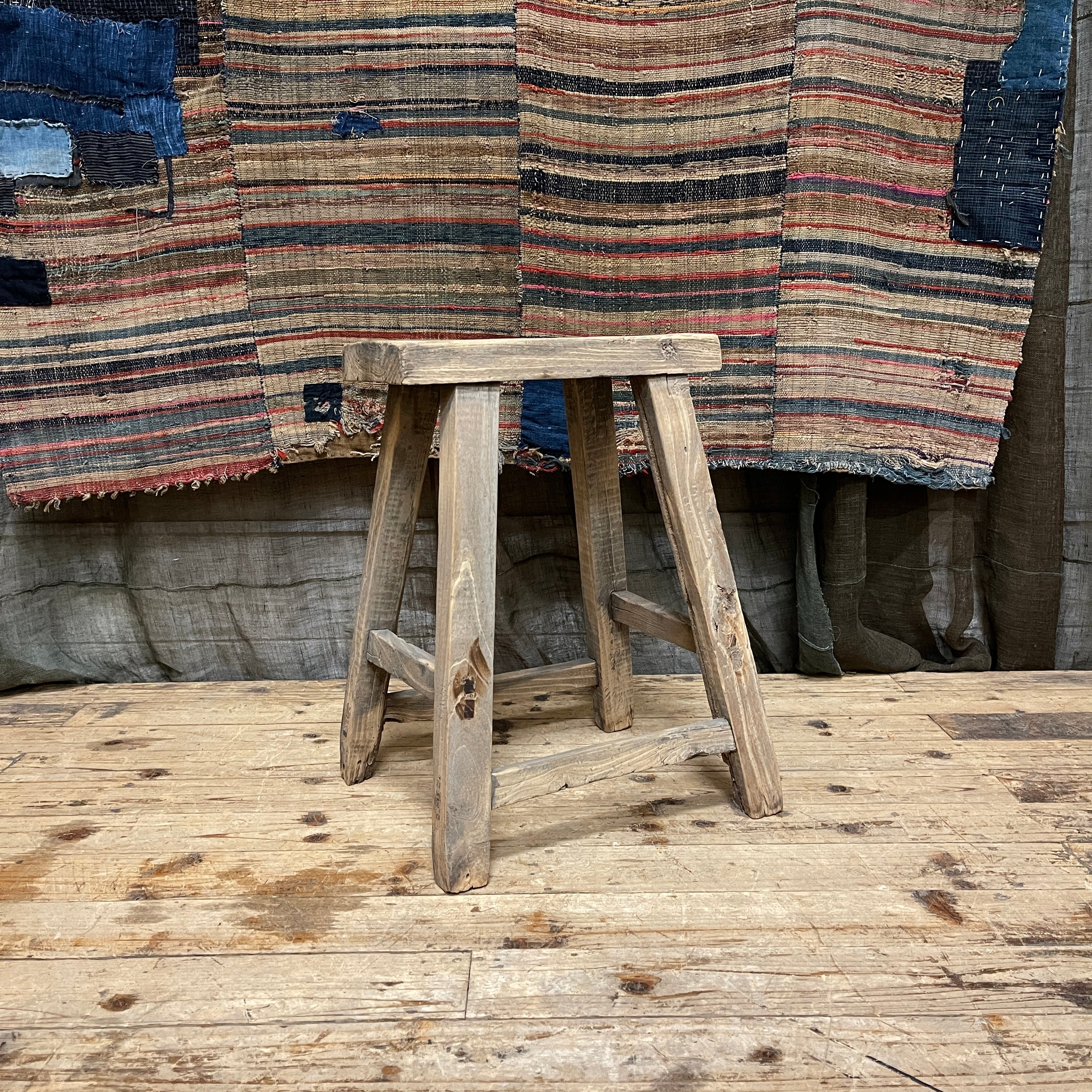 Chinese Provincial Elm Stool