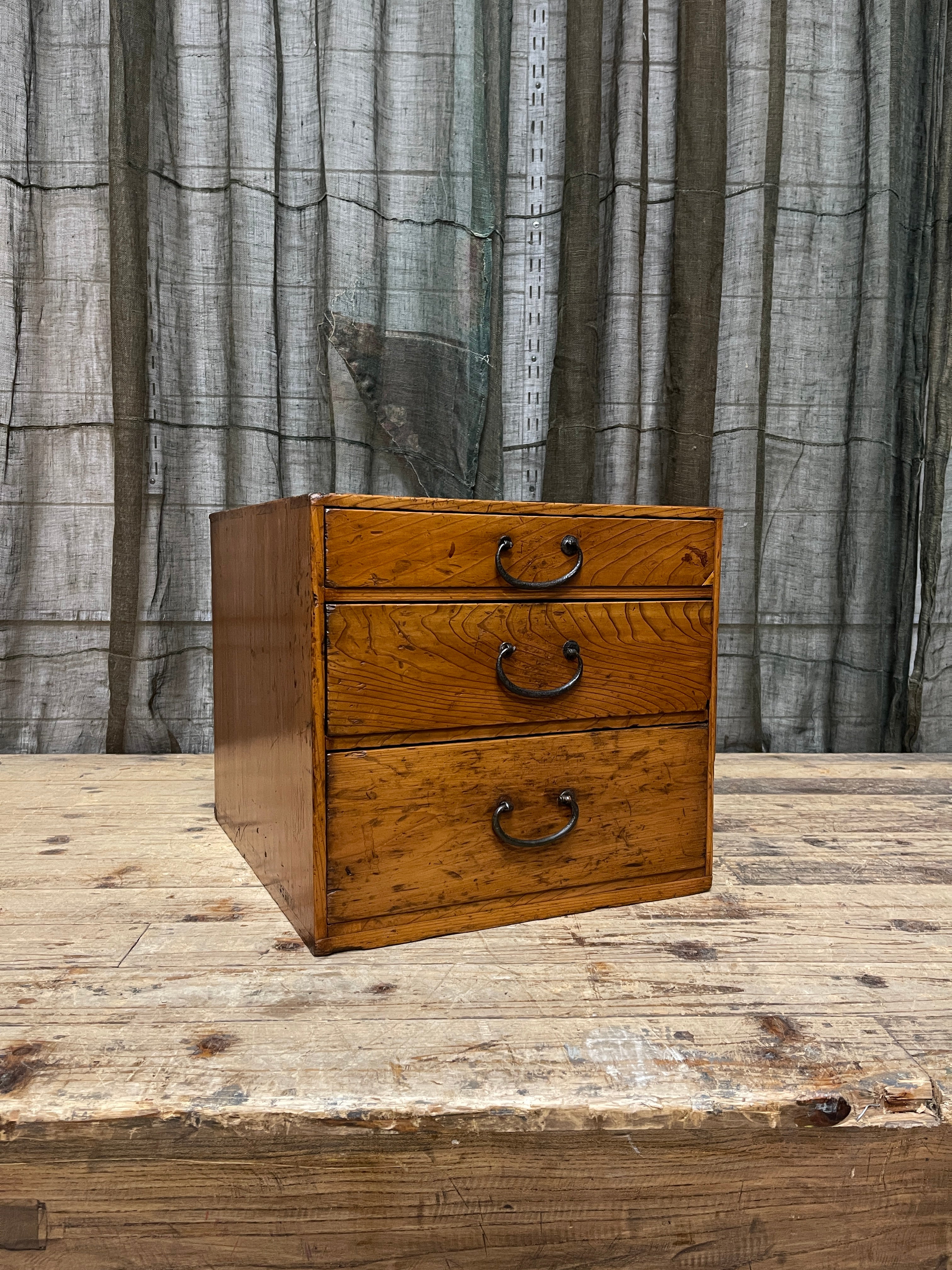 Japanese 3 Drawer Document Box - Cypress | Meiji
