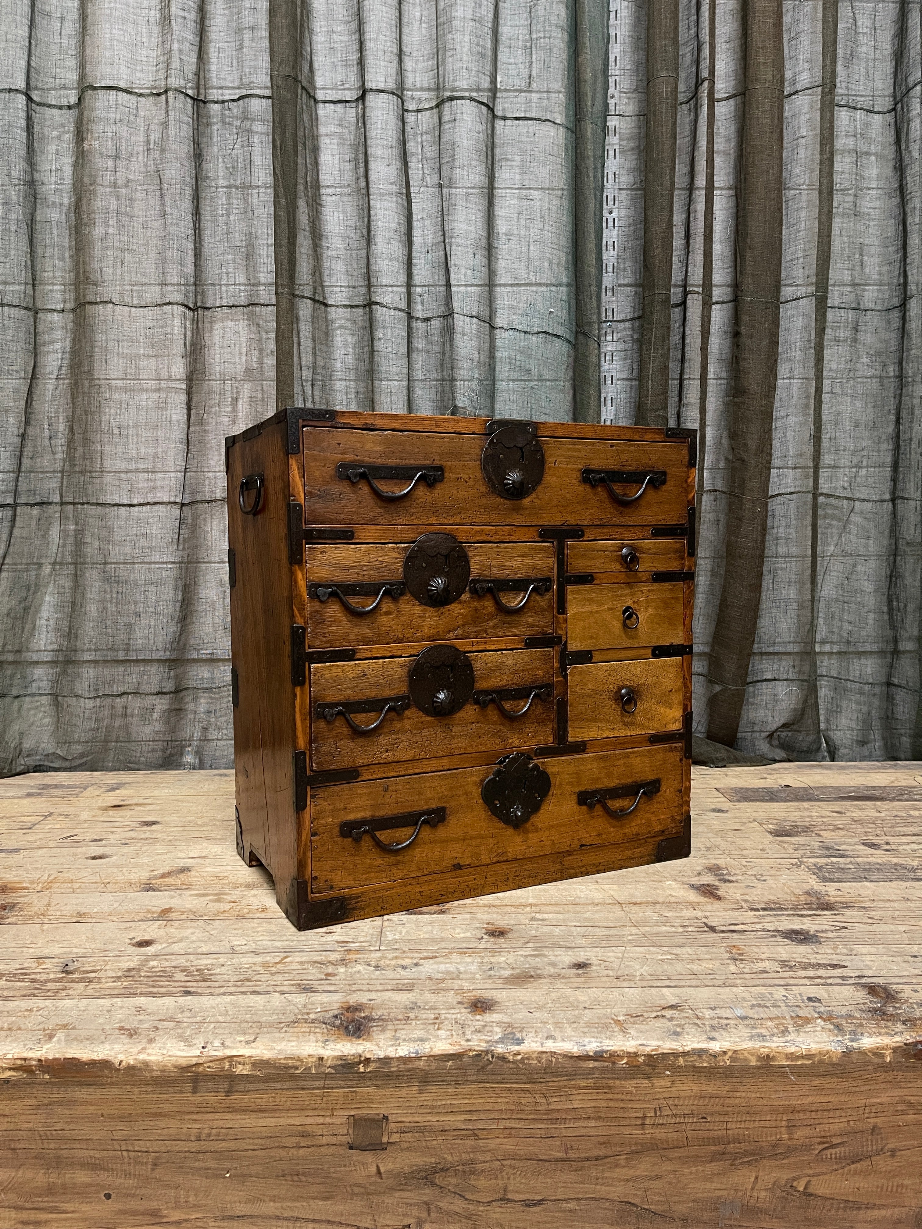 Ko Dansu, Japanese Side Cabinet - Paulownia & Cypress | Meiji