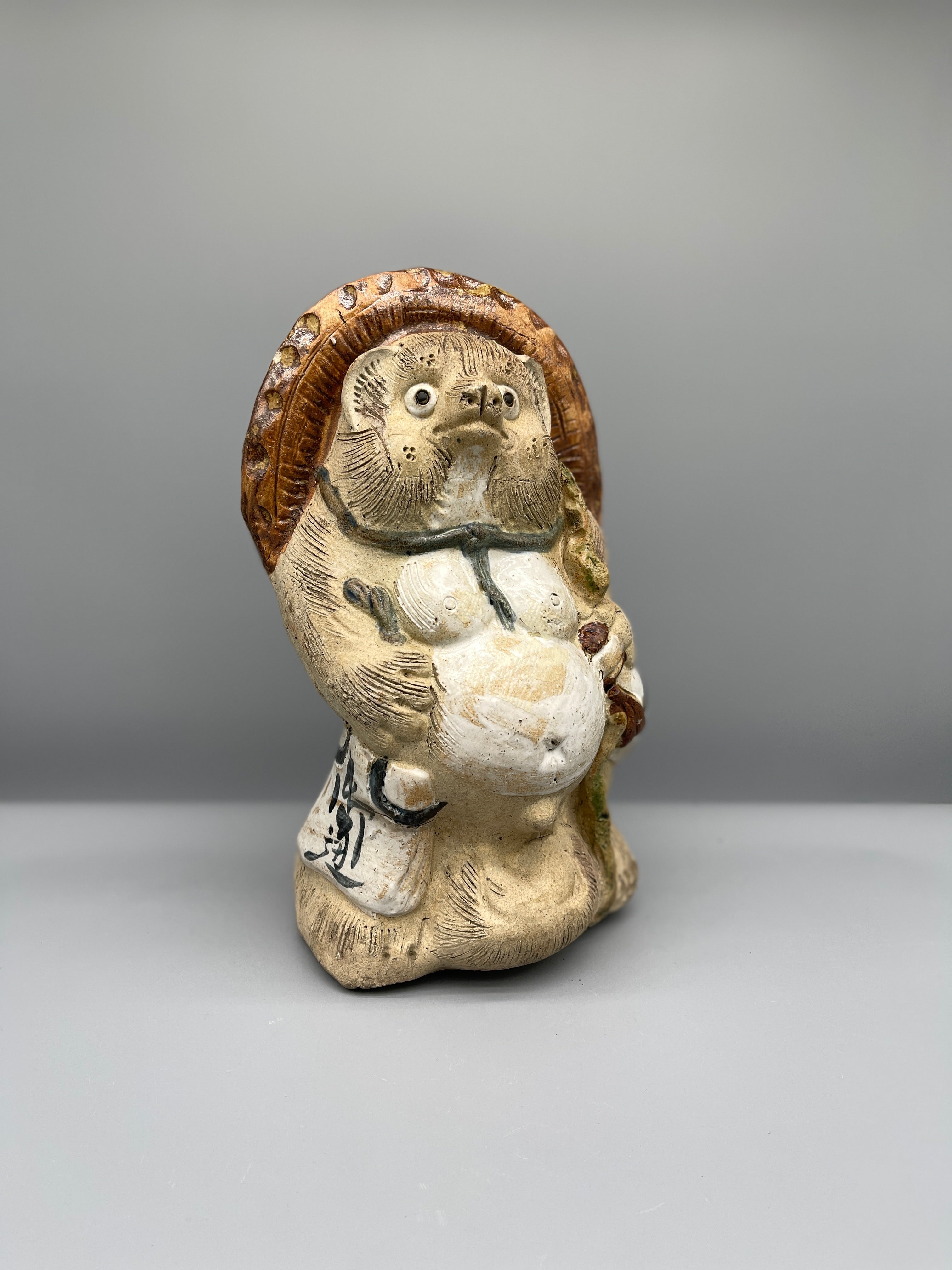 Vintage Tanuki Statue, Hand-Crafted