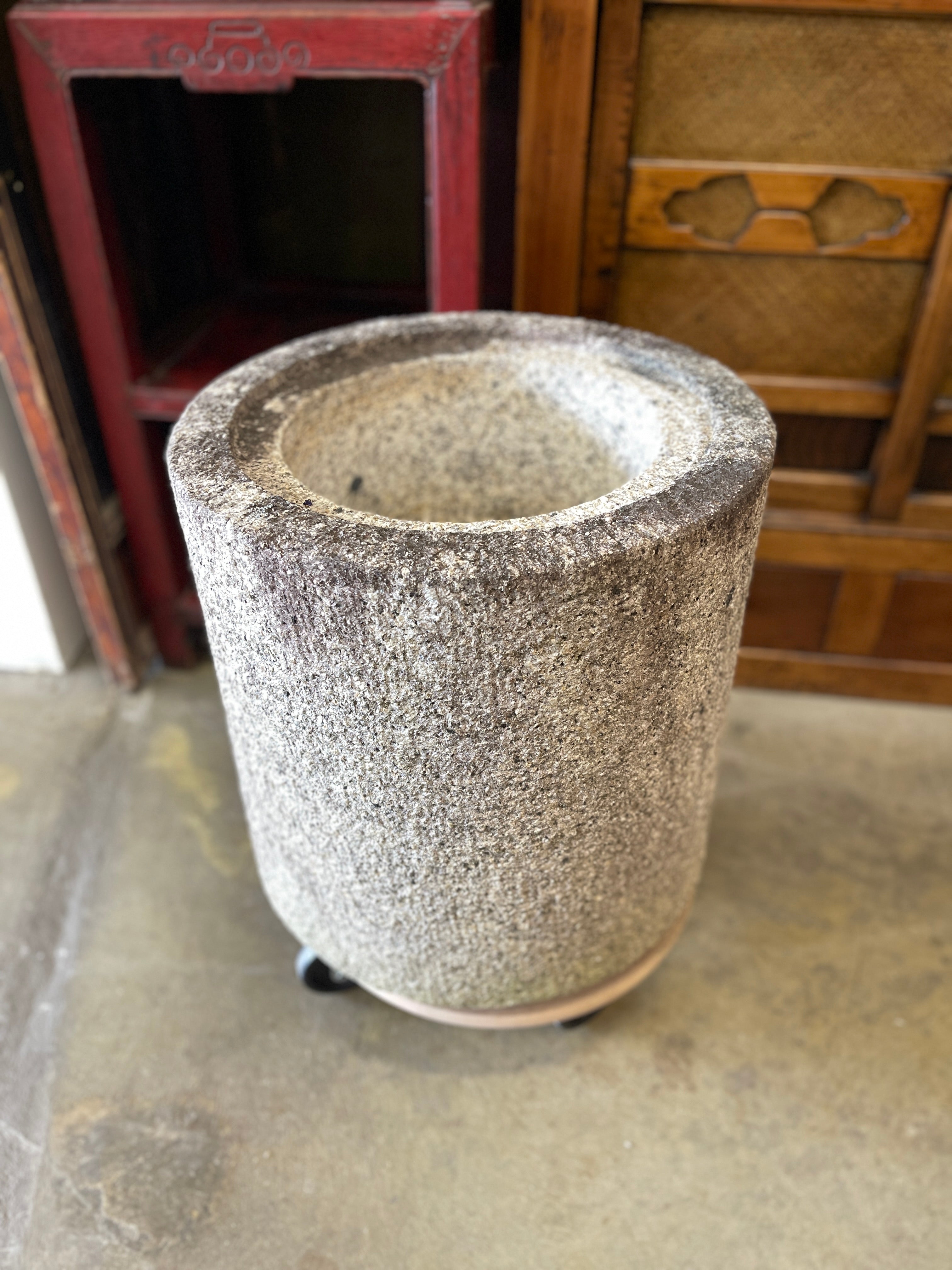 Japanese Chozubachi, Stone Water Basin - Granite | Early 20th Century