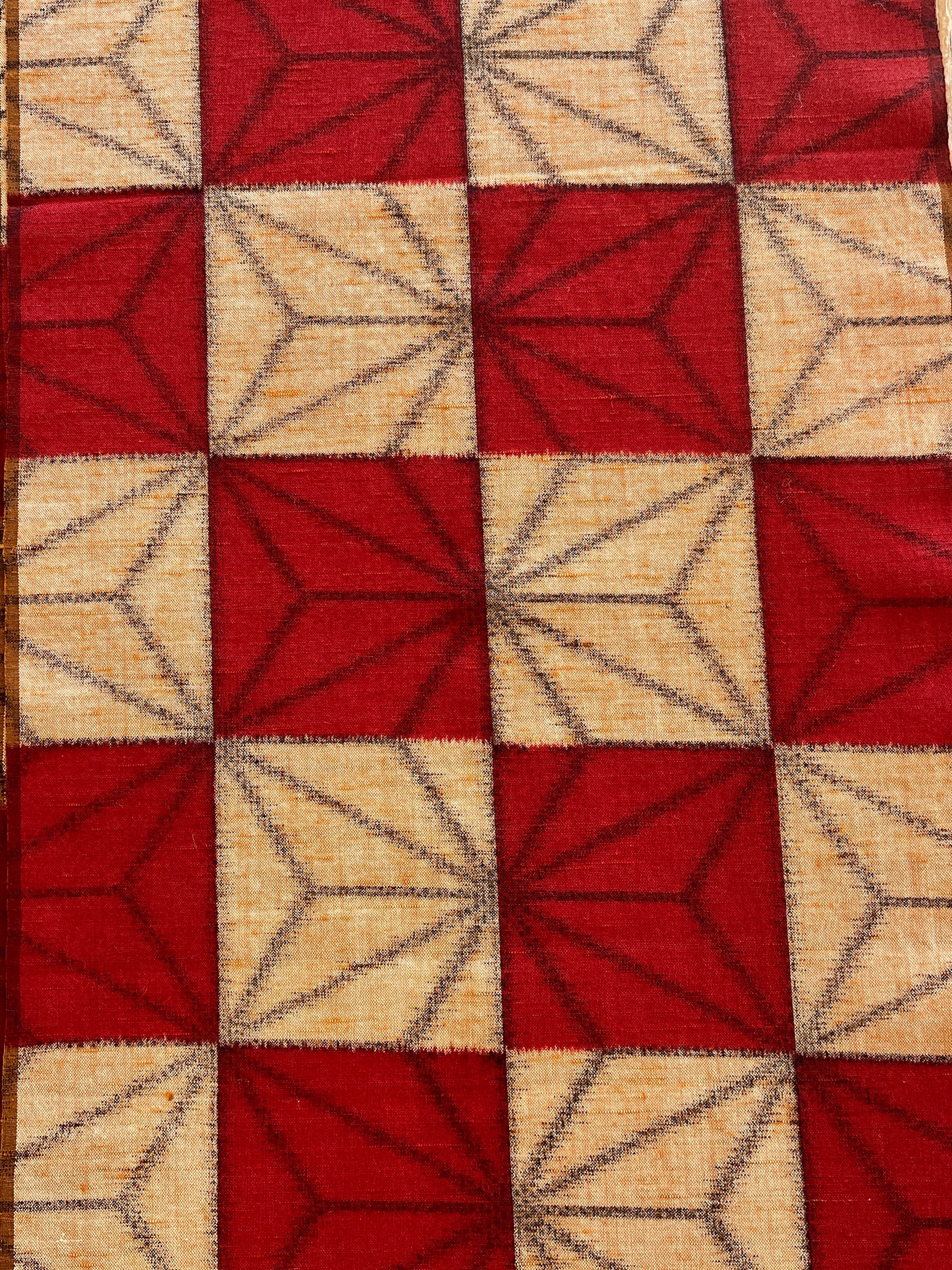 Japanese Wool Fabric, Hishi Pattern