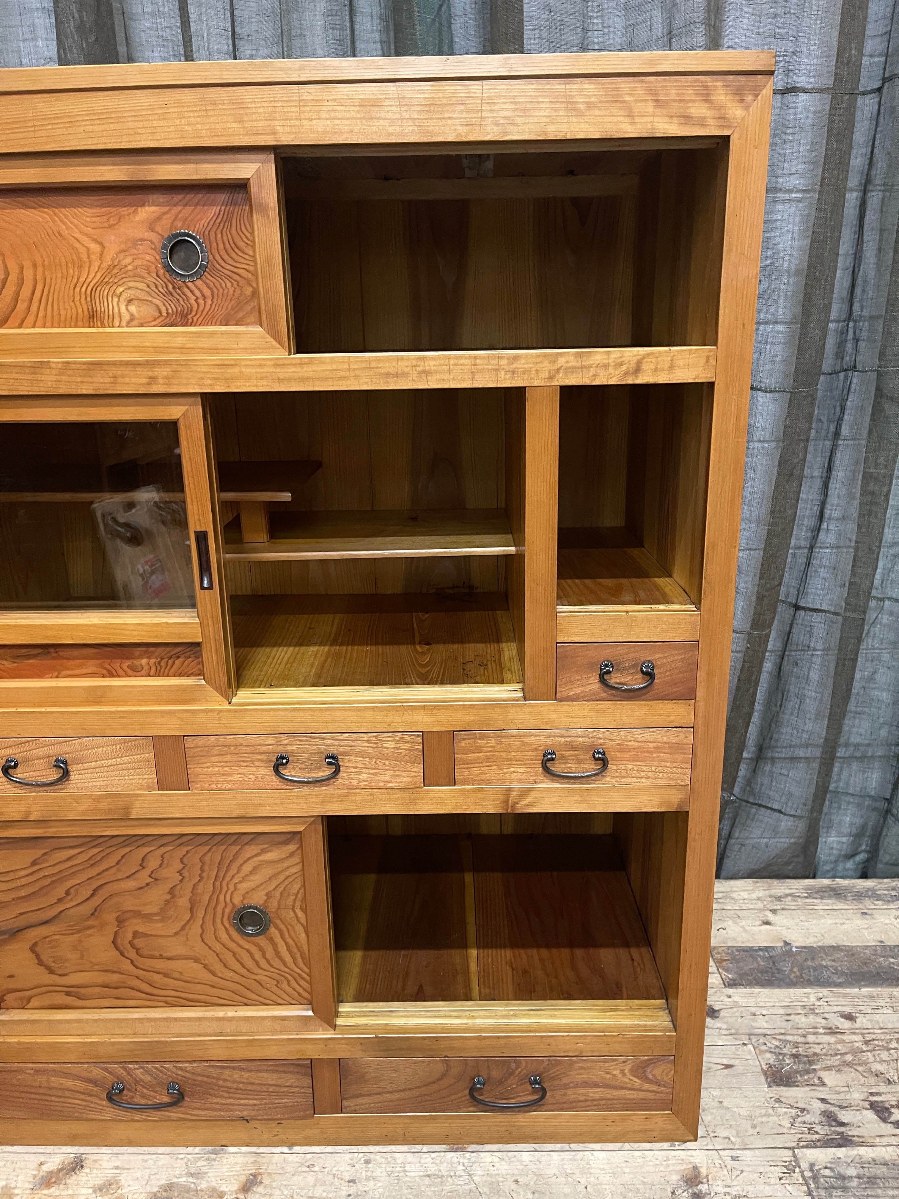Vintage Japanese Mizuya Kitchen Cabinet - Cypress & Cedar | Midcentury
