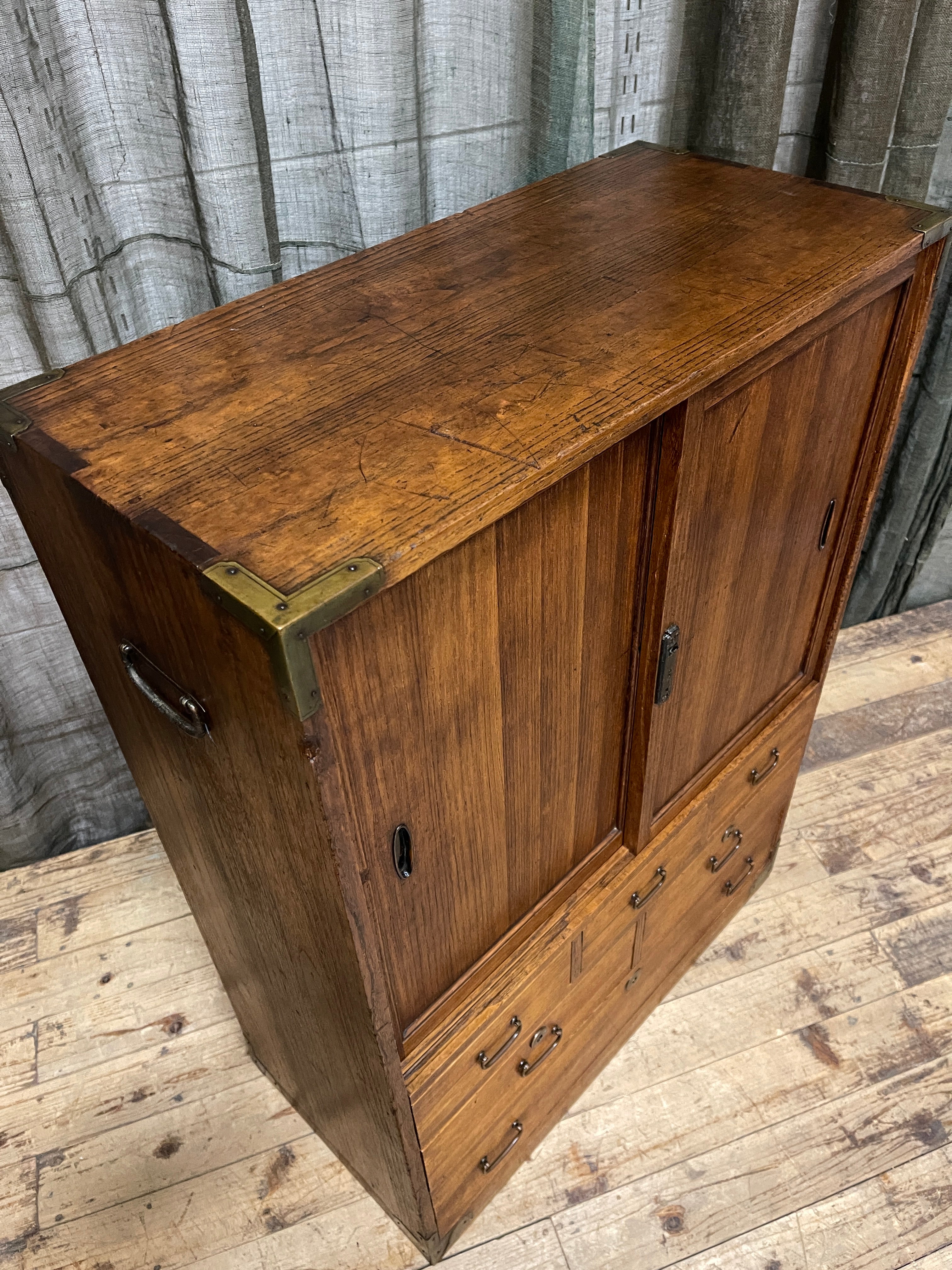 Japanese Choba Dansu, Merchant’s Storage Cabinet –  Paulownia | Showa