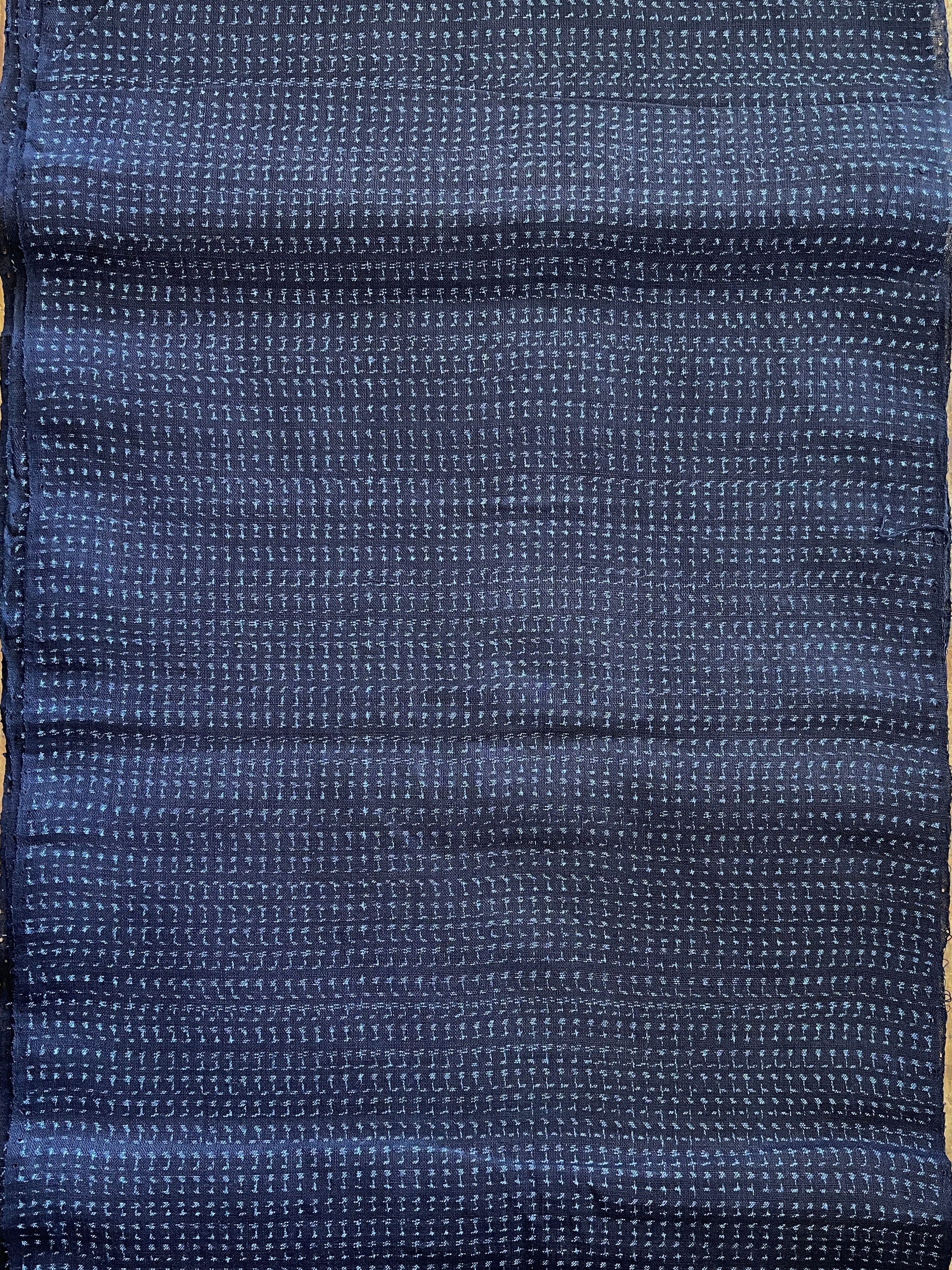 Japanese Kasuri Cotton Fabric, Indigo