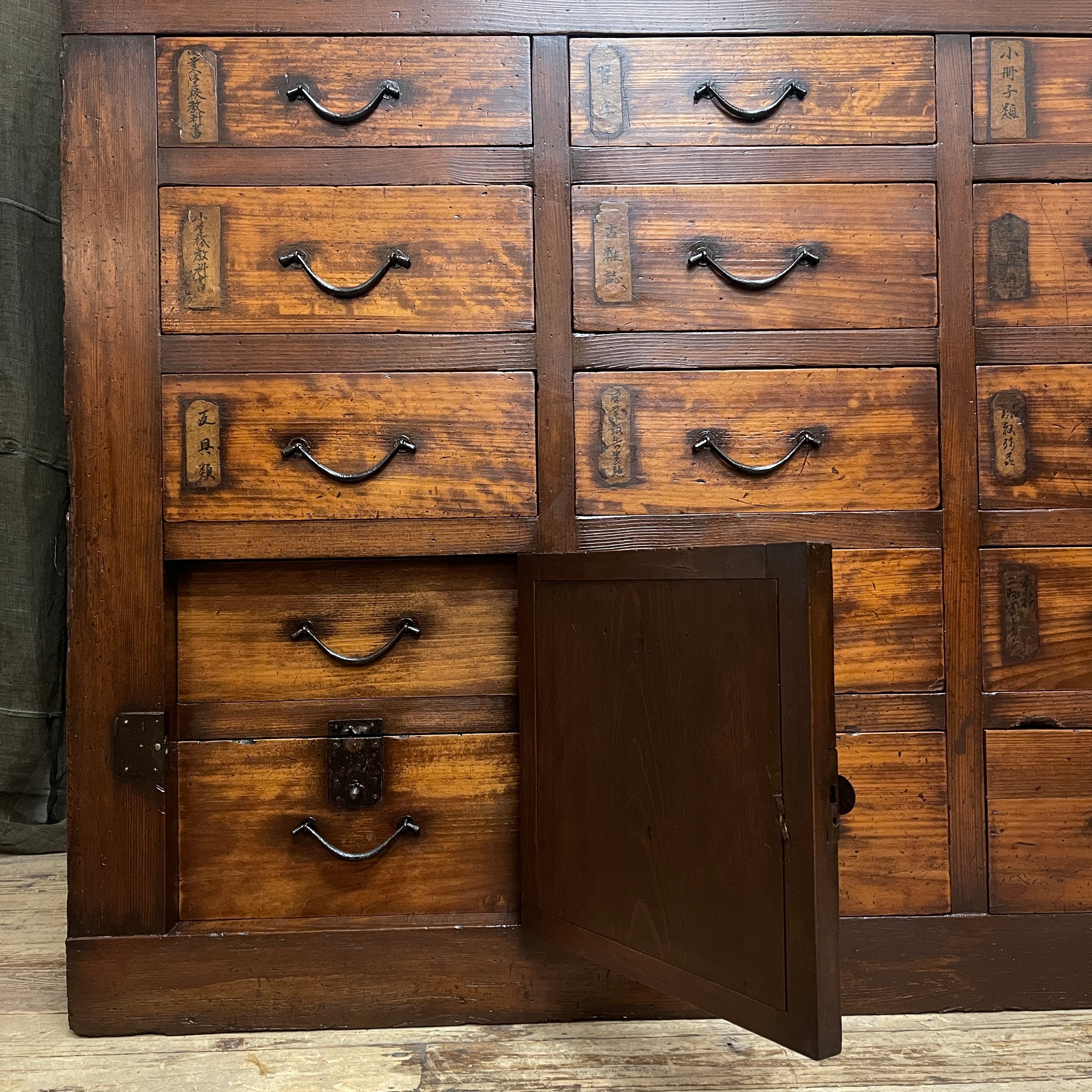 Japanese Shop Chest From Kyoto - Cedar & Cypress | Meiji