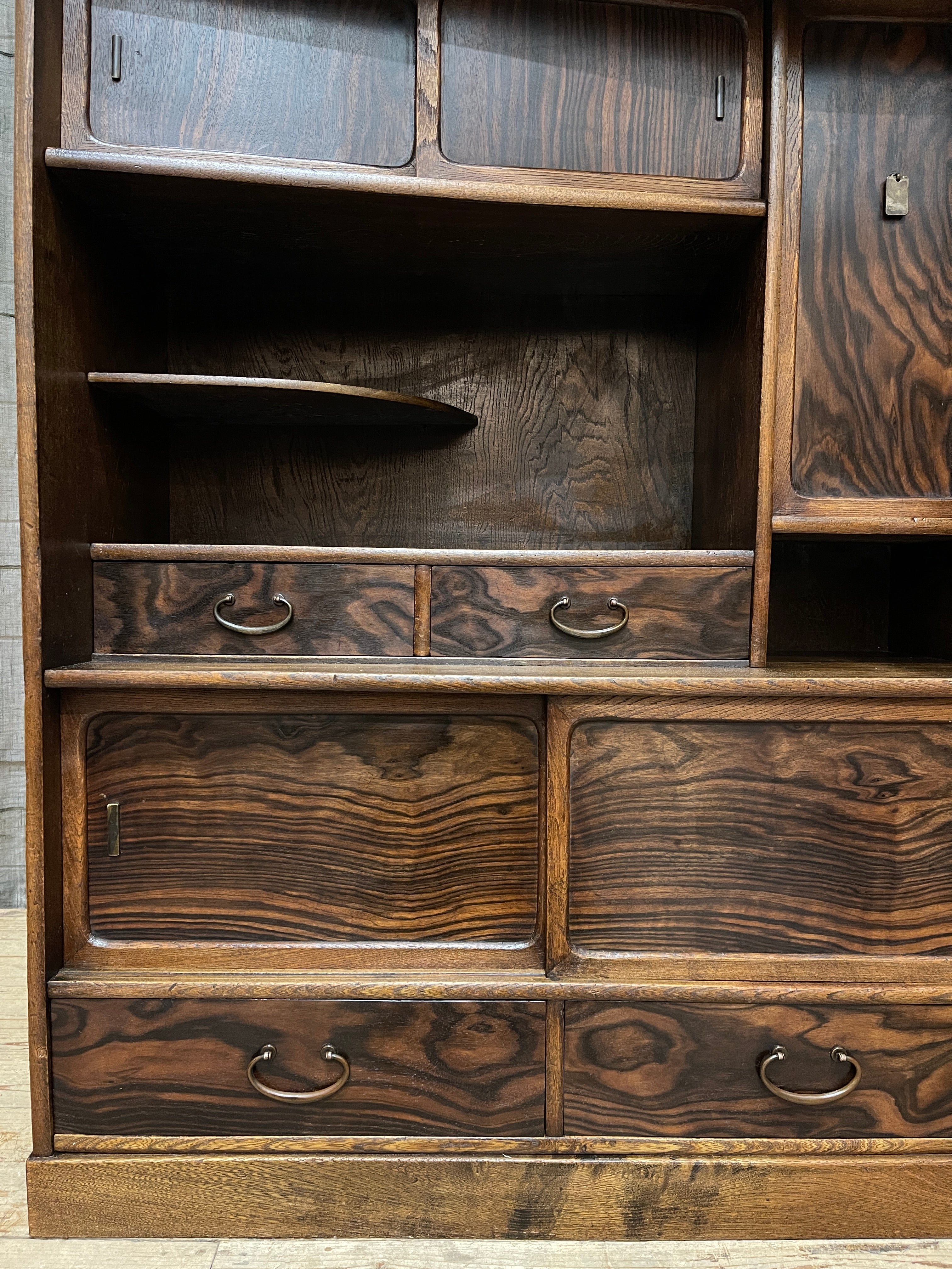 Cha Dana, Japanese Tea Cabinet - Elm & Persimmon | Midcentury