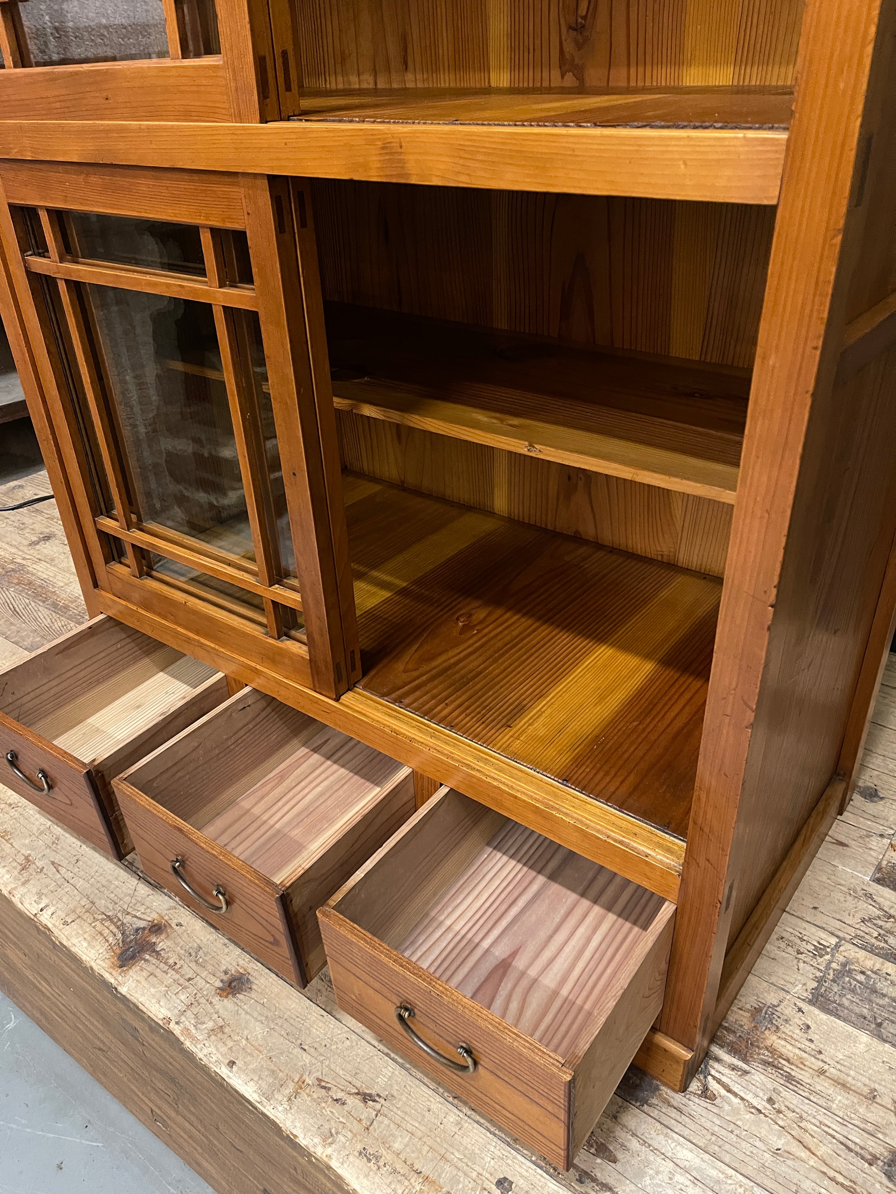 Japanese Mizuya, Kitchen Cabinet - Cedar & Elm | Taisho, c.1920