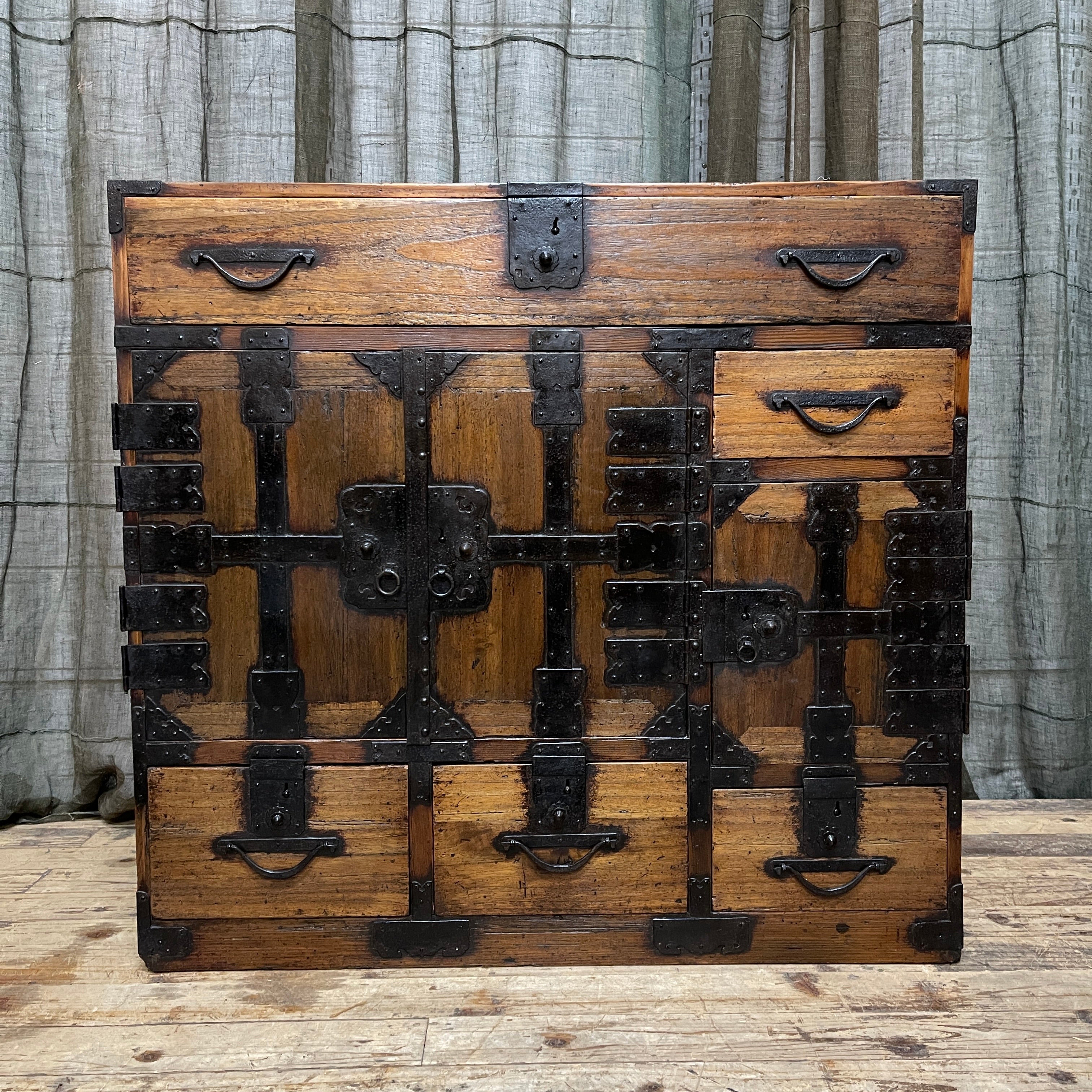 Japanese Choba Dansu, Merchant's Chest - Cypress & Paulownia | Edo